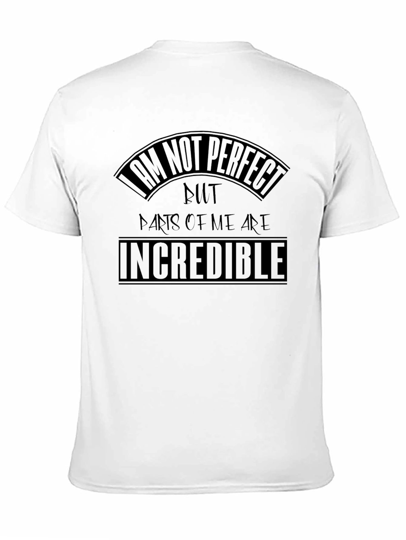 I am Not Perfect Mens Black T-Shirt