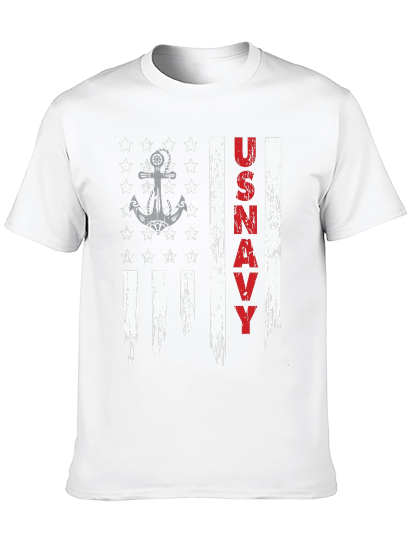US Navy Flag Graphic Tee Patriotic USA Pride