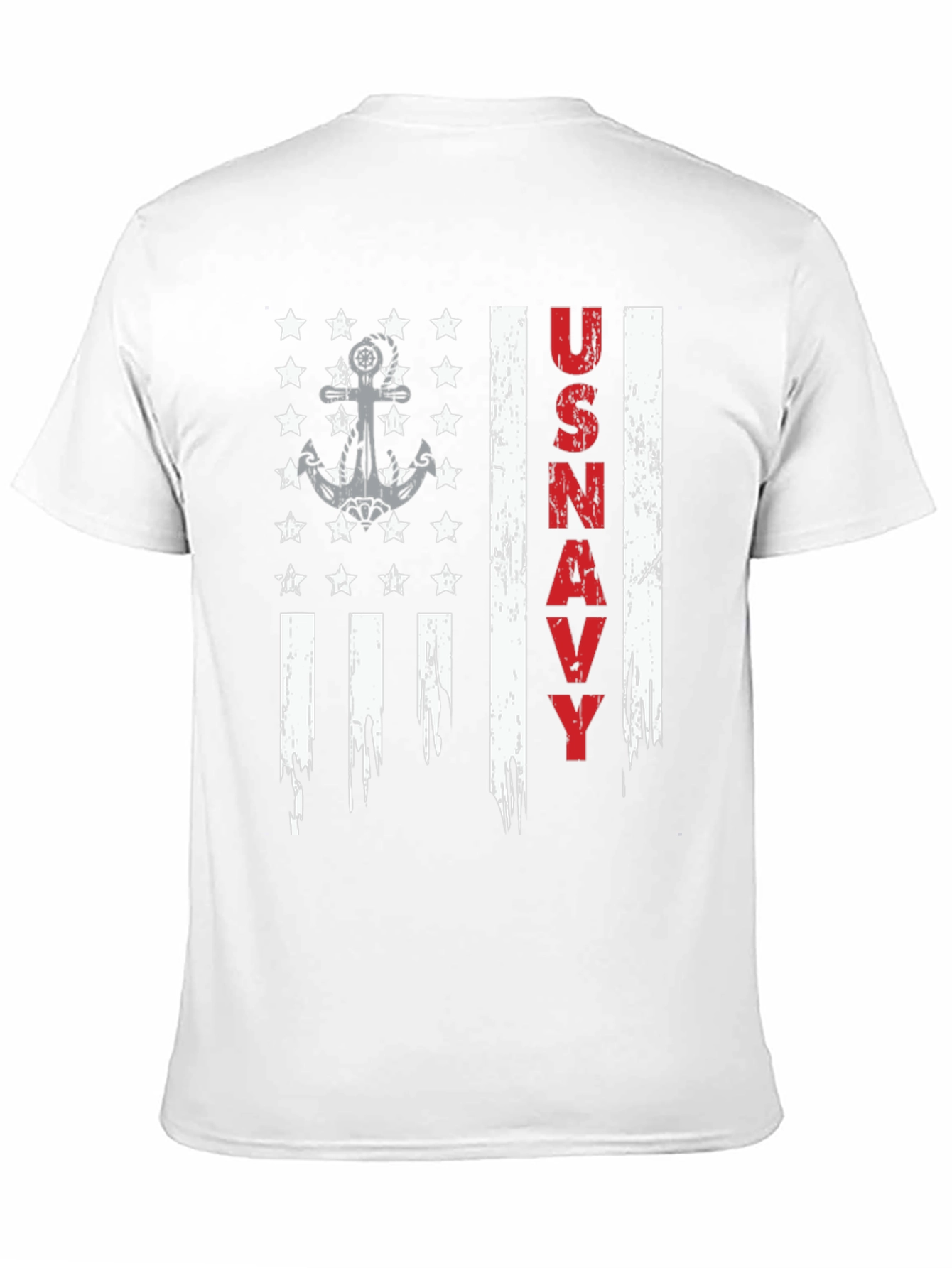 US Navy Flag Graphic Tee Patriotic USA Pride