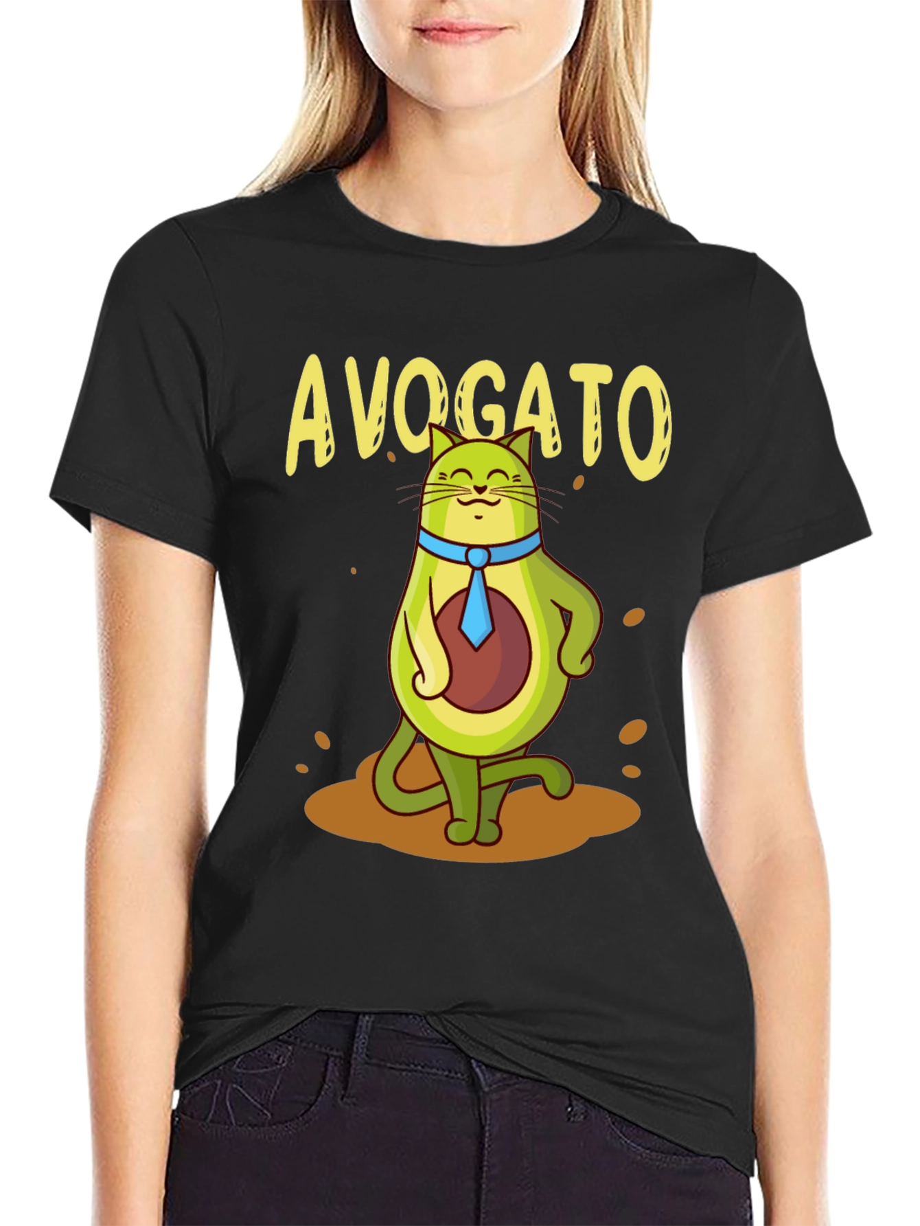Avogato Funny T-Shirt | Avocado Cat Graphic Tee