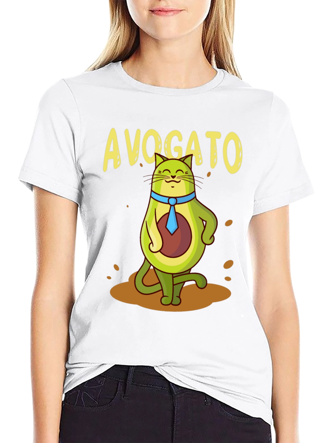 Avogato Funny T-Shirt | Avocado Cat Graphic Tee