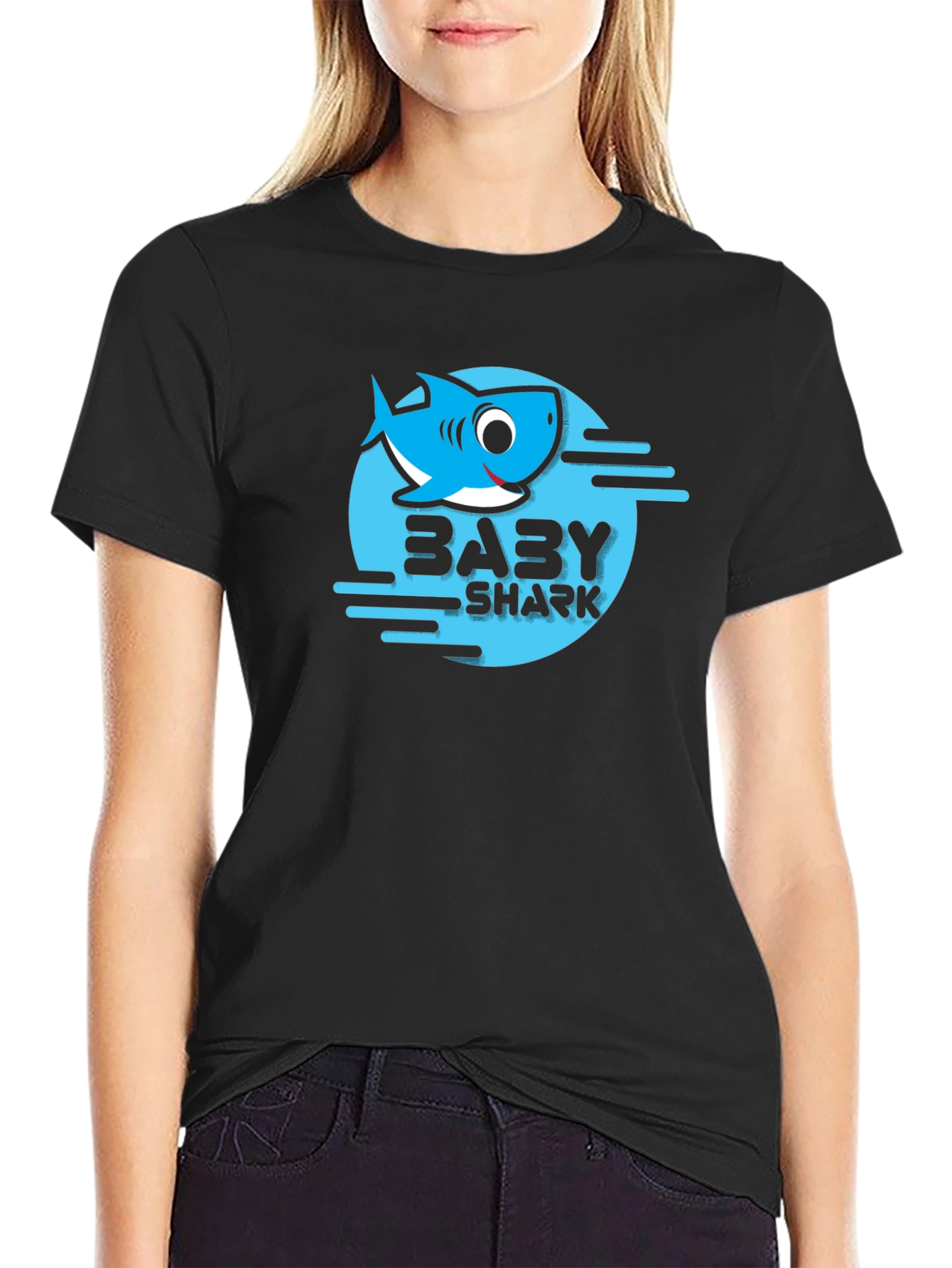 Baby Shark Graphic Black T-Shirt