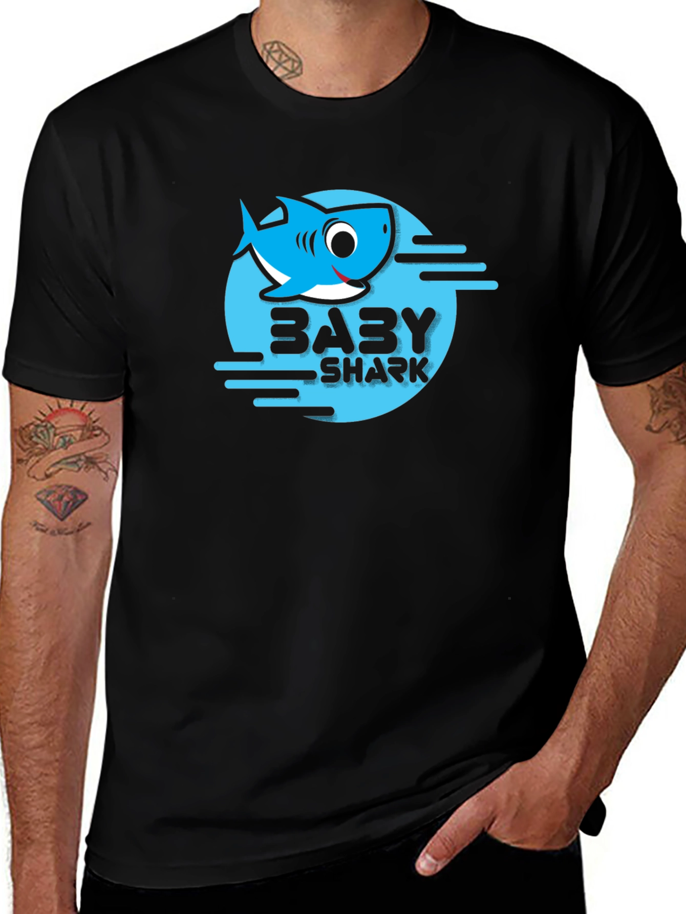 Baby Shark Graphic Black T-Shirt