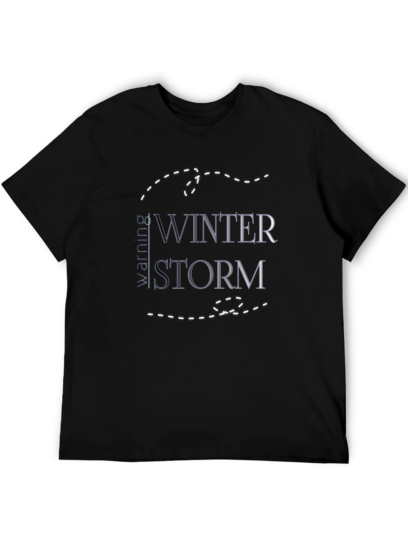 Winter Storm Warning Black Graphic Tee