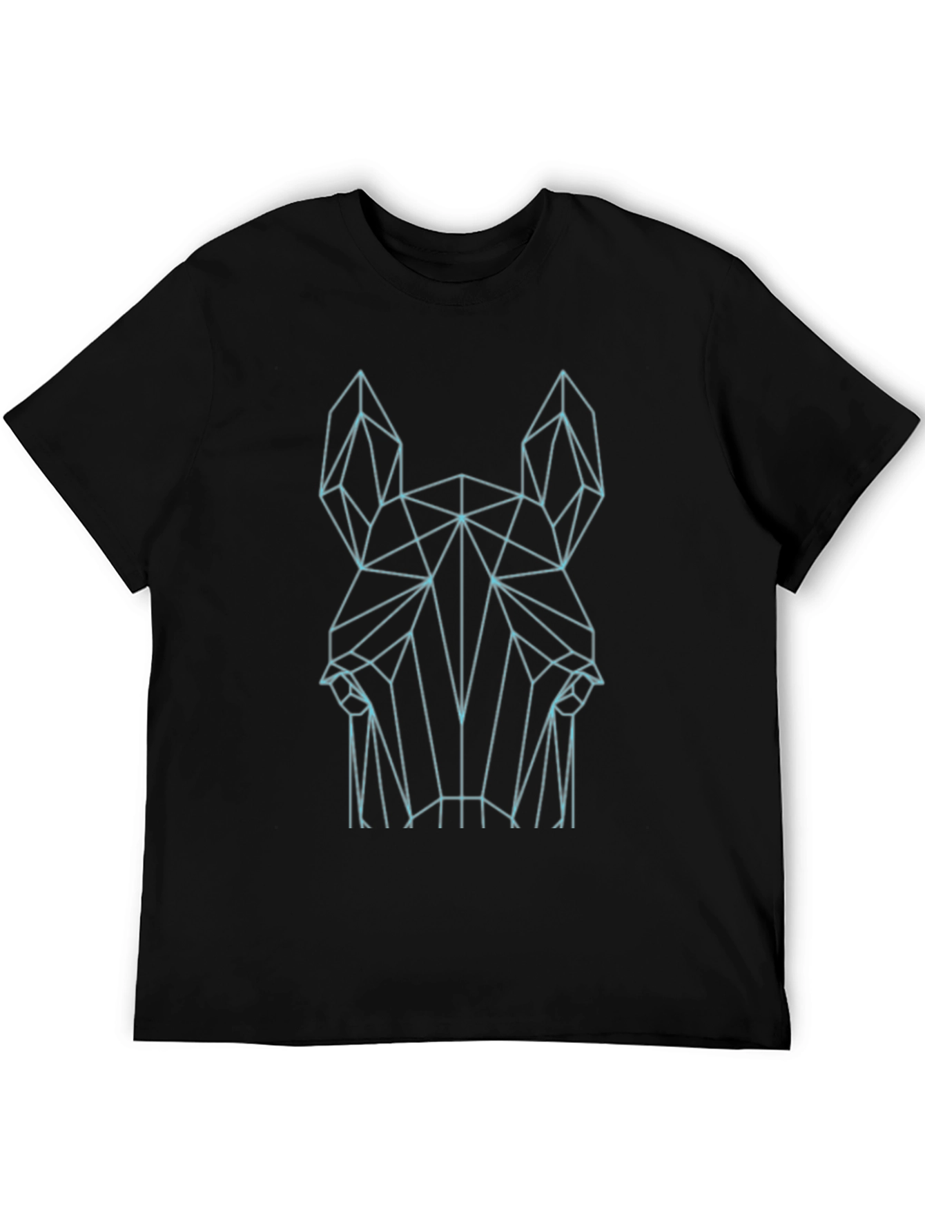 Geometric Horse Graphic Tee - Stylish Black T-Shirt