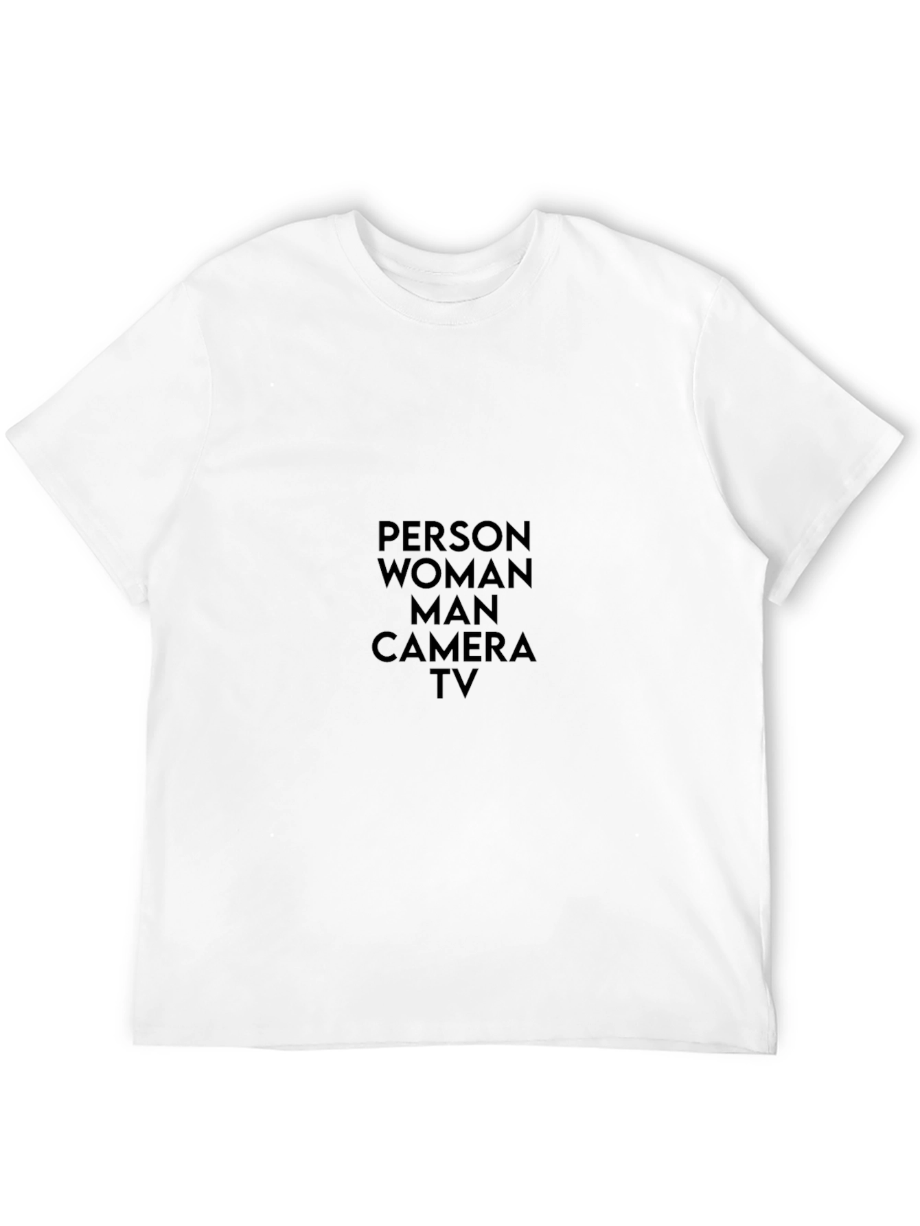 Person Woman Man Camera TV Black T-Shirt