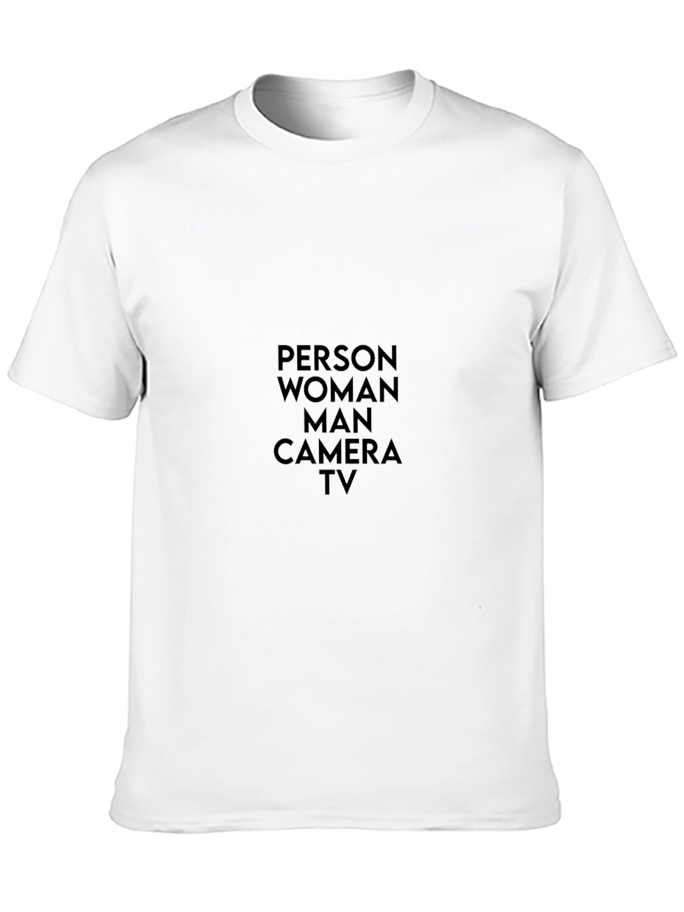 Person Woman Man Camera TV Black T-Shirt