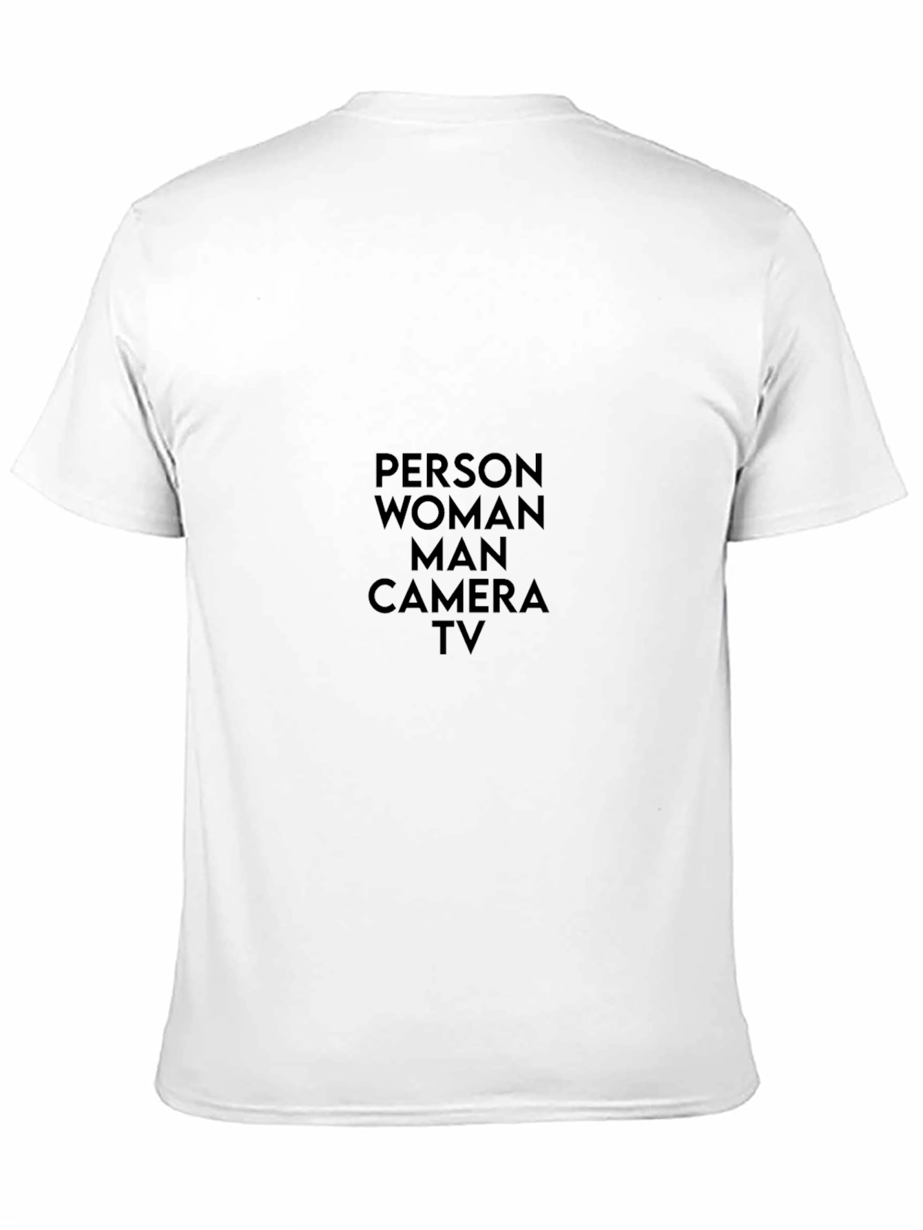 Person Woman Man Camera TV Black T-Shirt