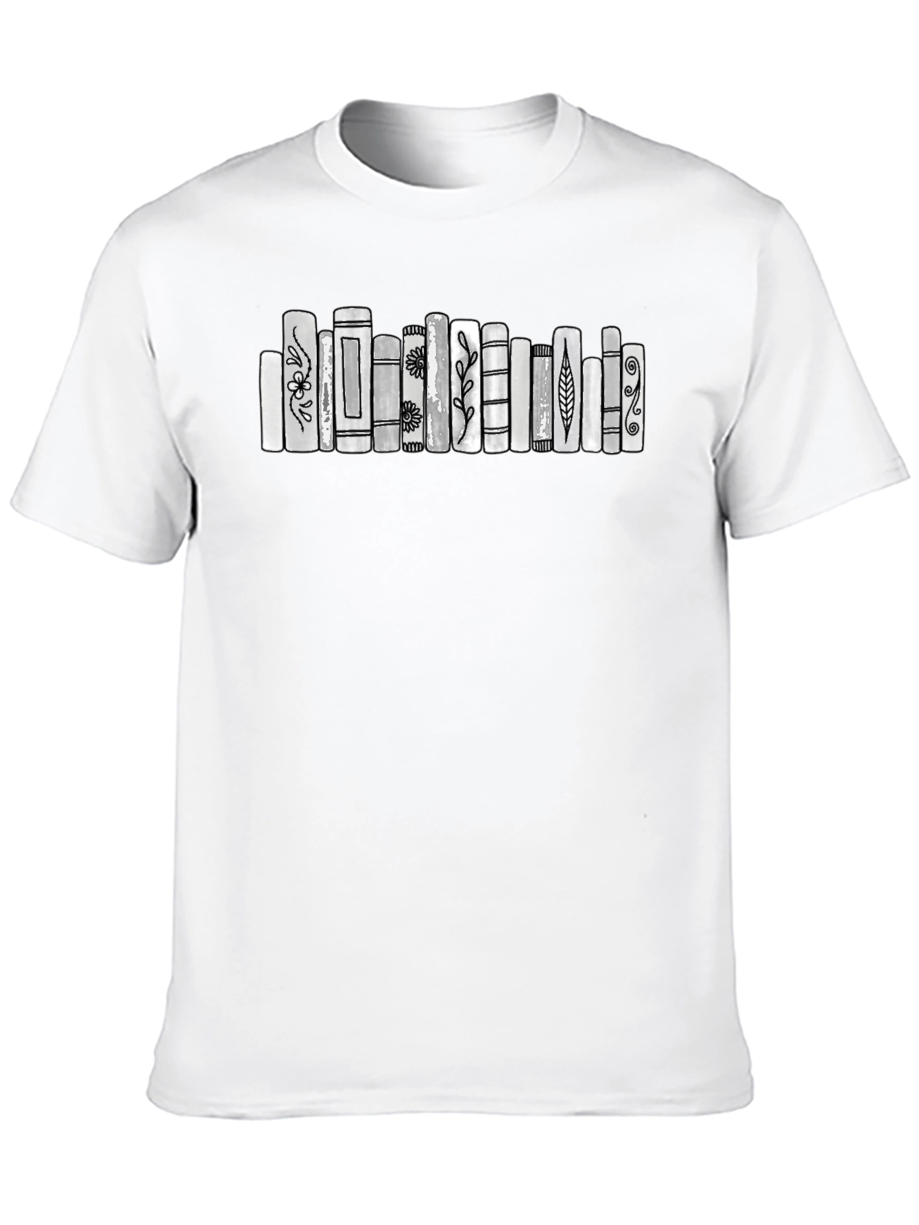 Book Lover T-Shirt - Unique Shelf Design