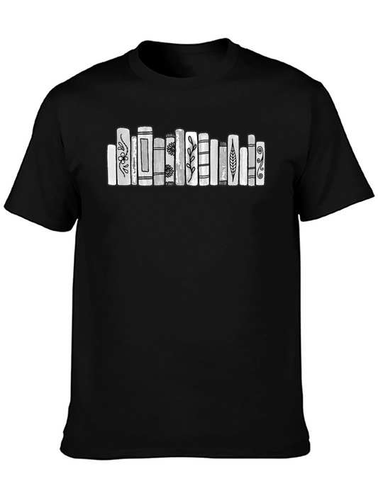 Book Lover T-Shirt - Unique Shelf Design