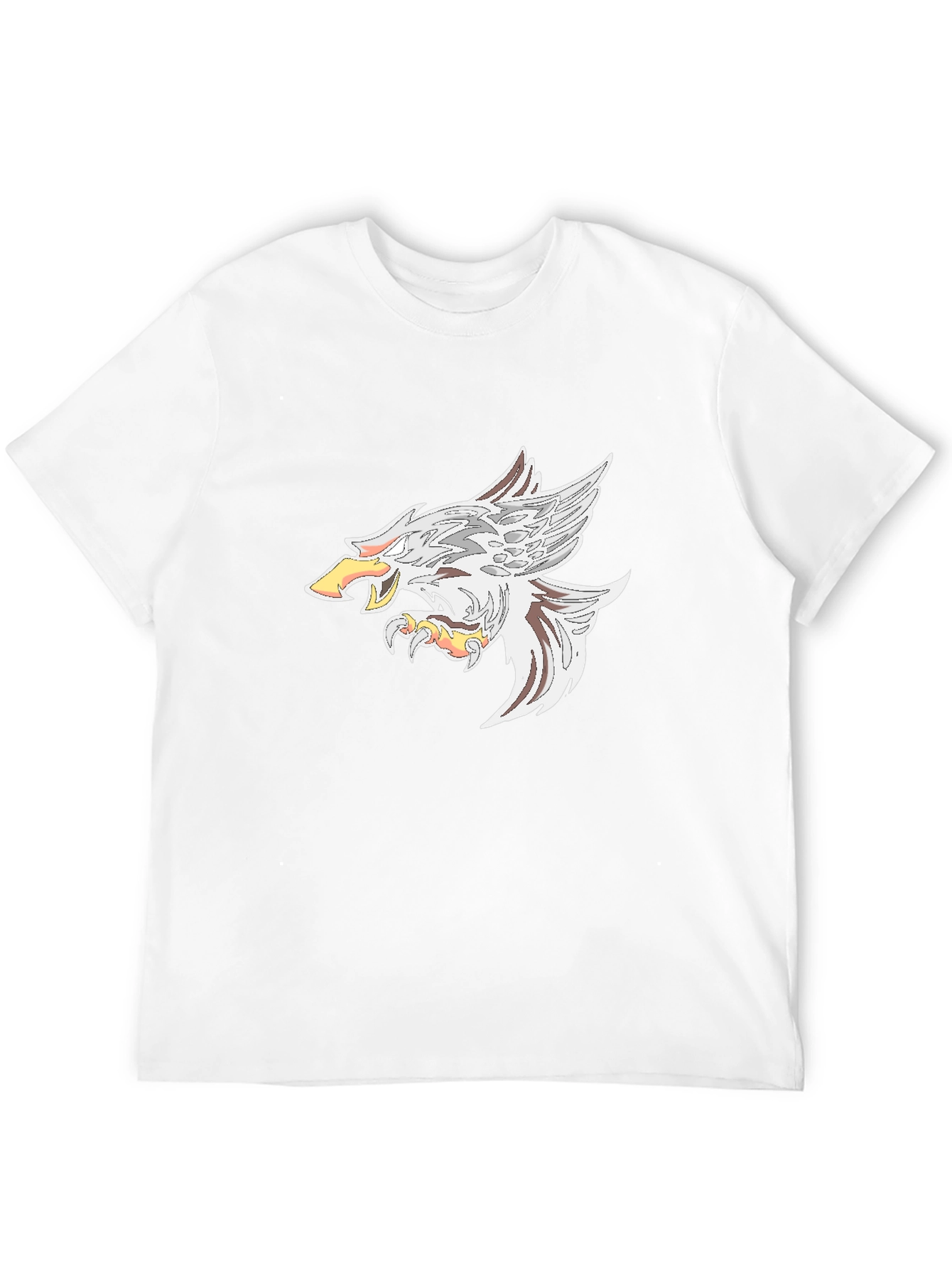 Mens Black T-Shirt with Eagle Graphic