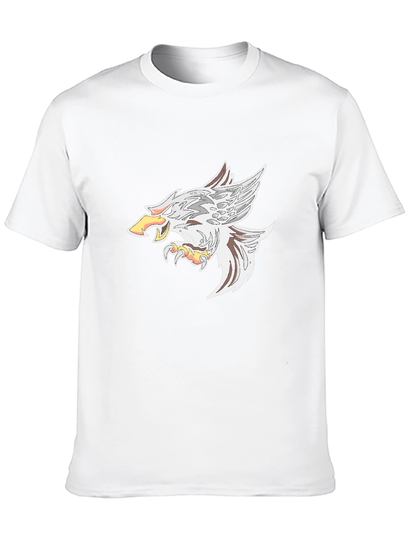 Mens Black T-Shirt with Eagle Graphic