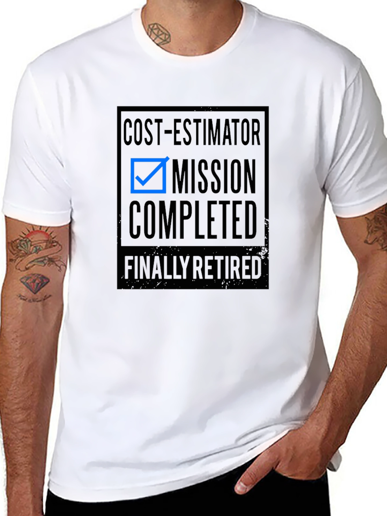 Cost-Estimator Retirement T-Shirt - Mission Completed
