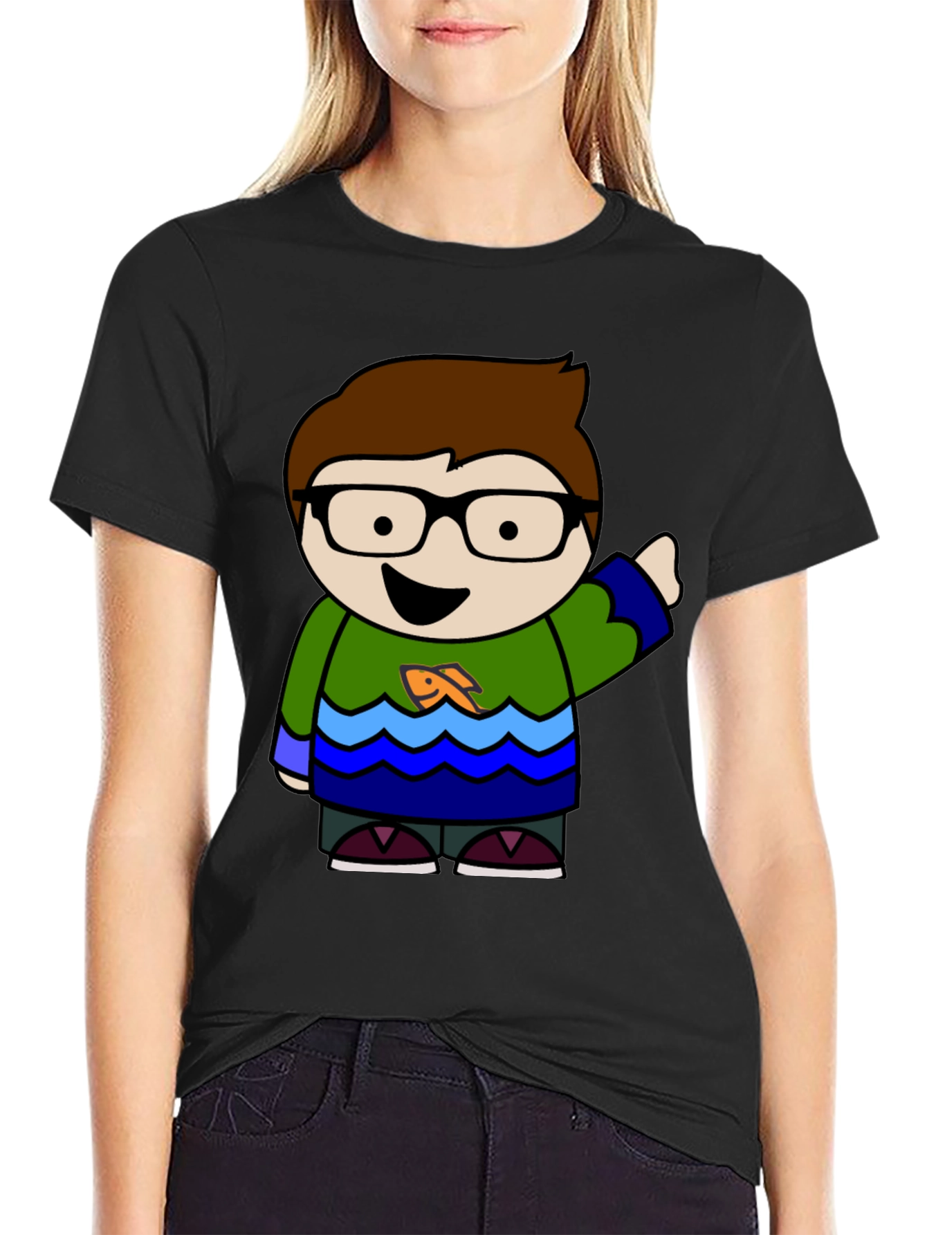 Cartoon Character Graphic T-Shirt