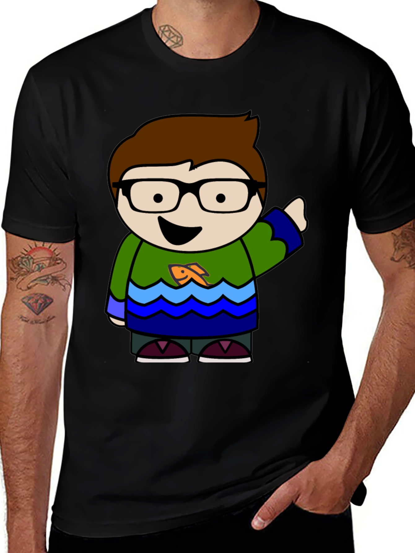 Cartoon Character Graphic T-Shirt