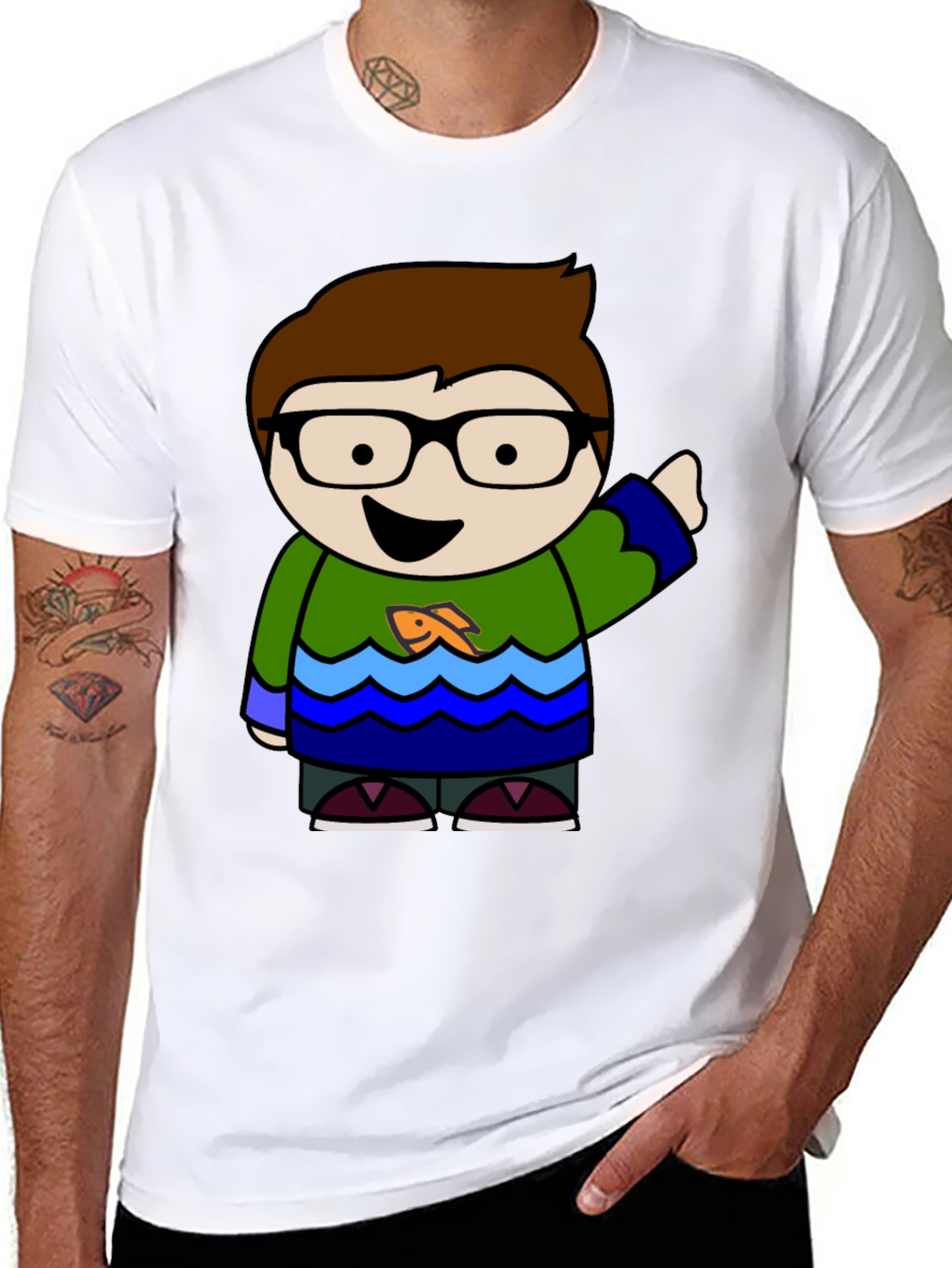 Cartoon Character Graphic T-Shirt