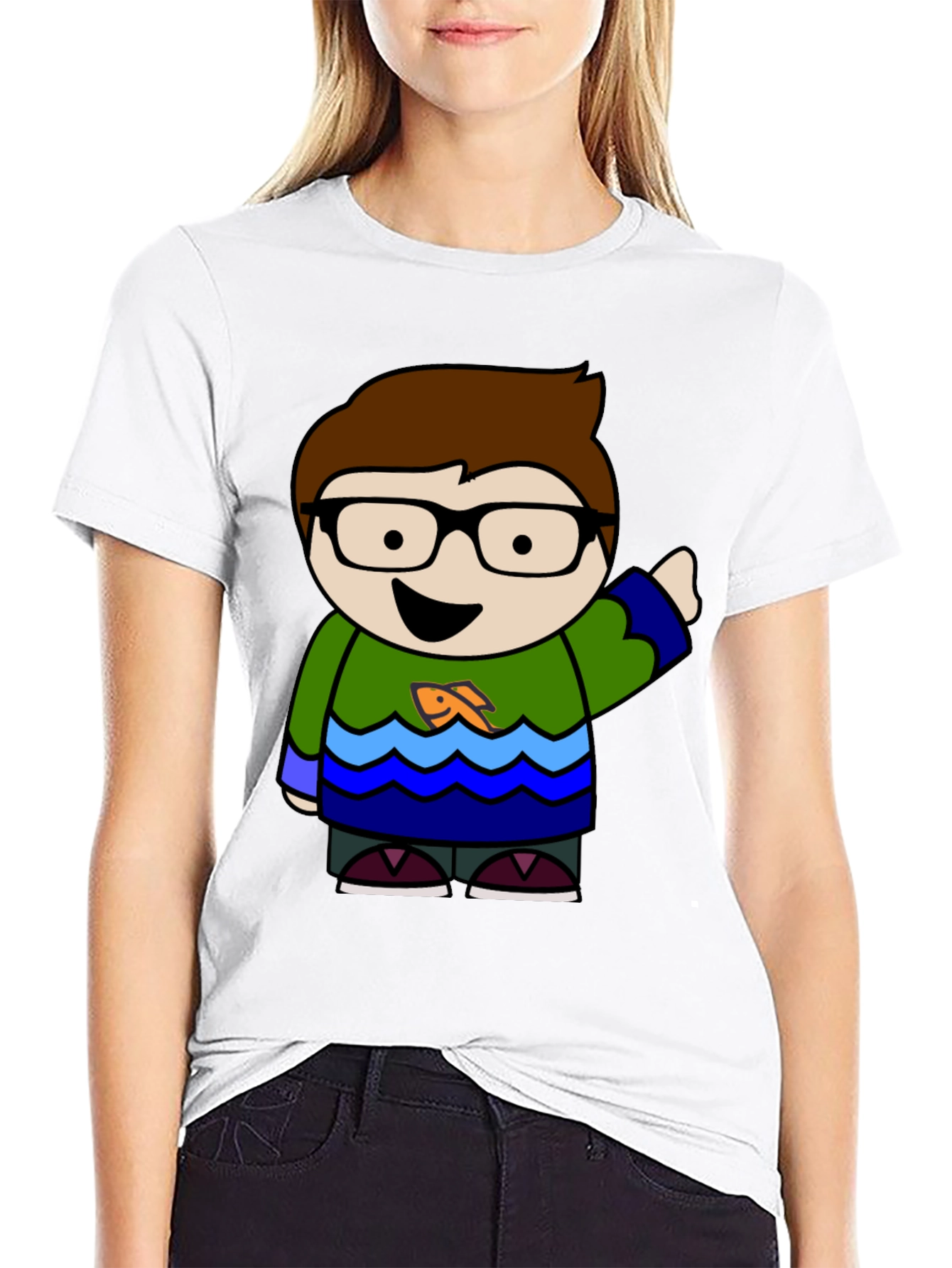 Cartoon Character Graphic T-Shirt