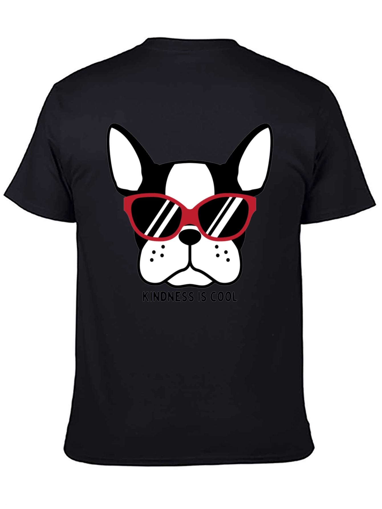 Kindness is Cool Dog Graphic Tee - Black