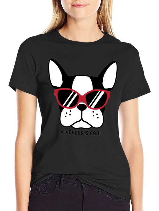 Kindness is Cool Dog Graphic Tee - Black