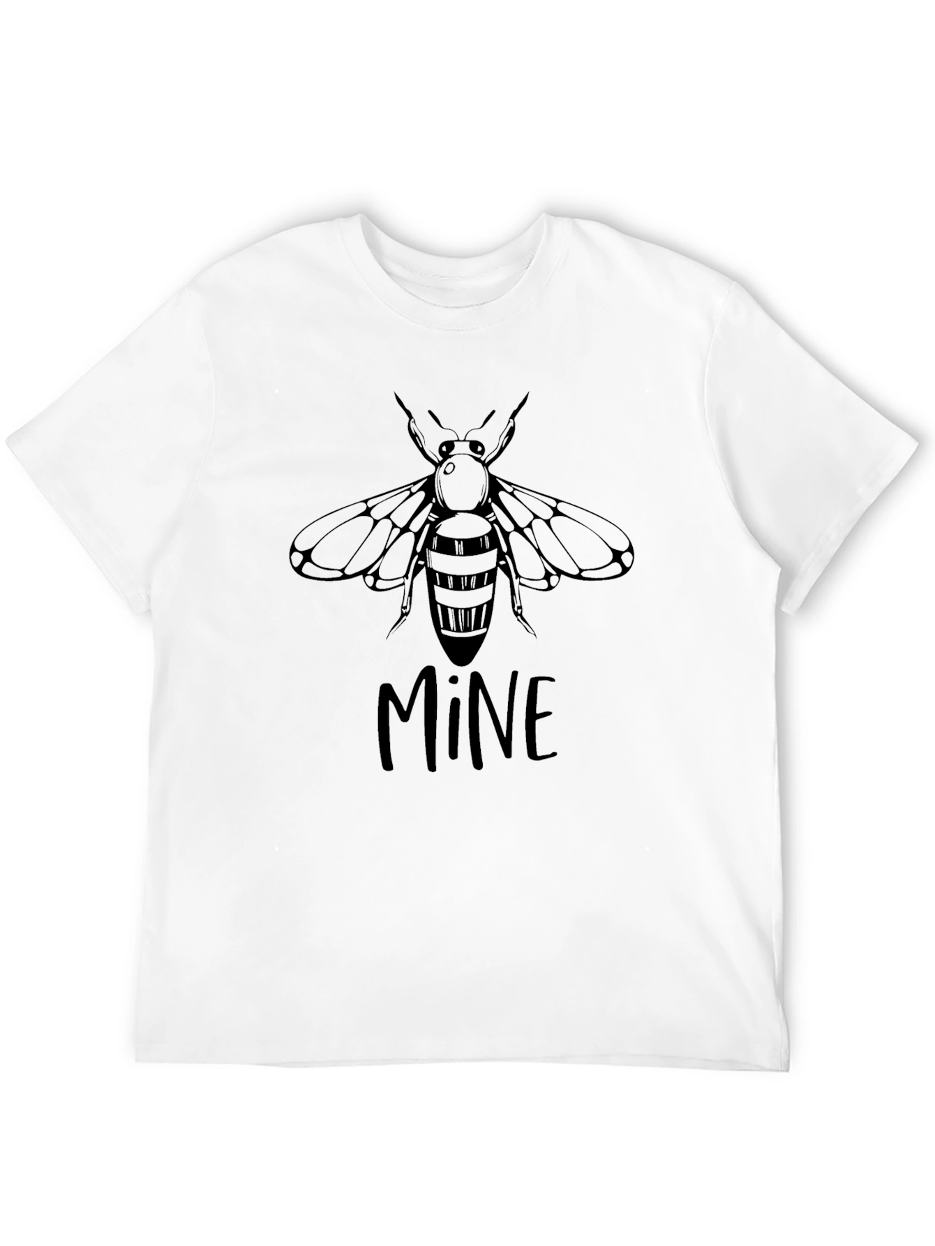 Bee Mine Graphic Tee - Black Cotton T-Shirt