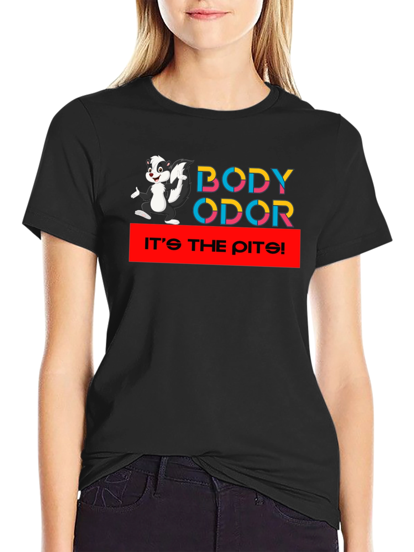 Body Odor Skunk Black T-Shirt