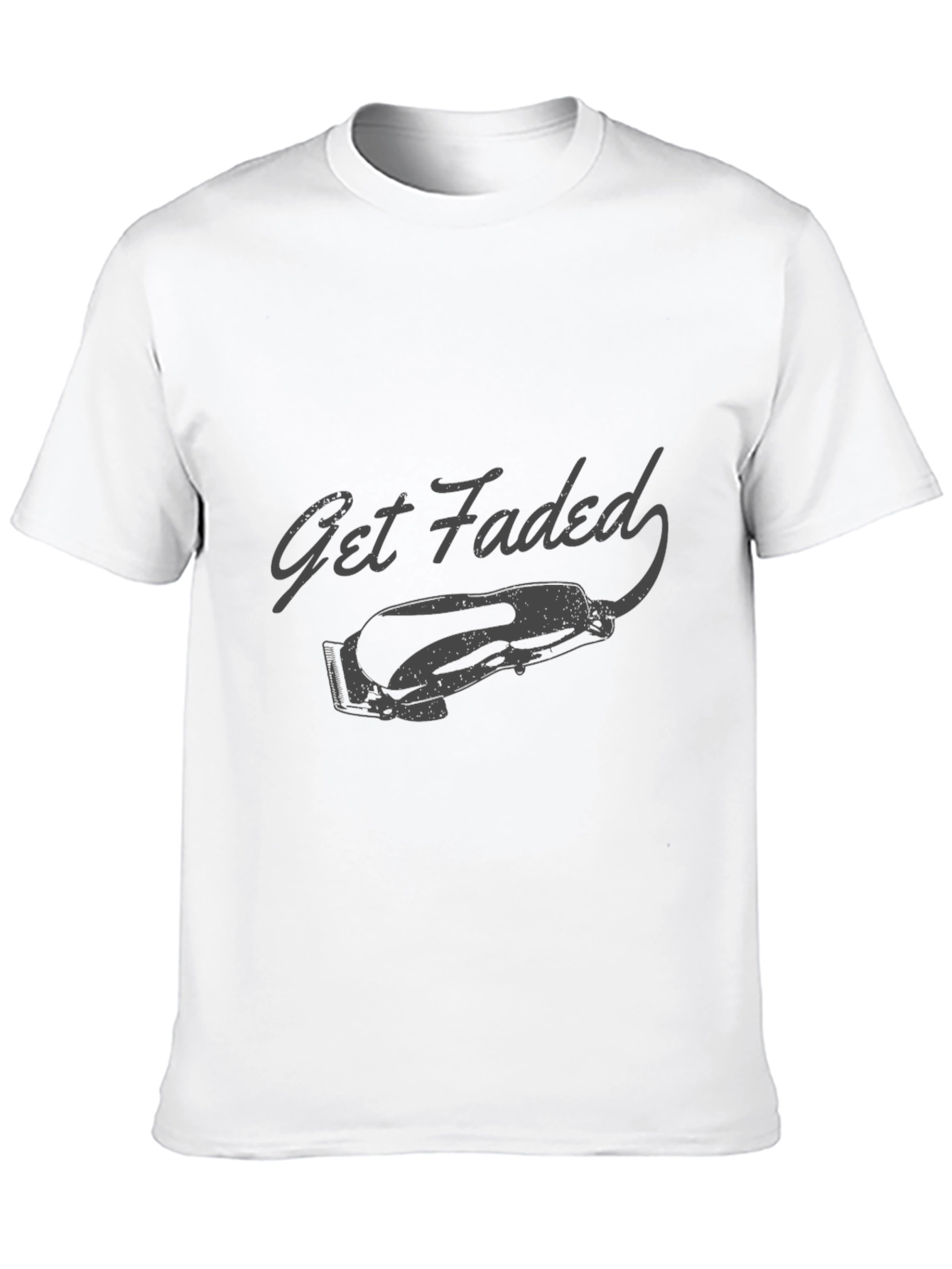 Get Faded Barber Tee - Stylish Haircut Graphic T-Shirt