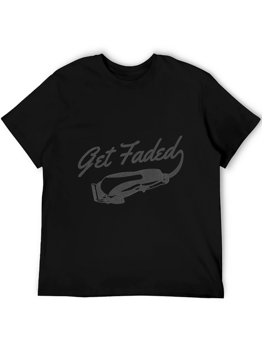 Get Faded Barber Tee - Stylish Haircut Graphic T-Shirt