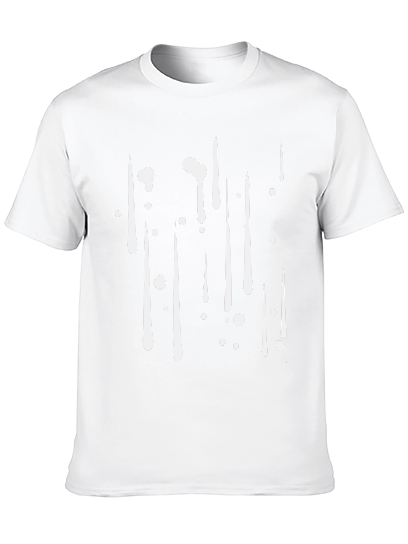 Modern Abstract Drip Design Black T-Shirt