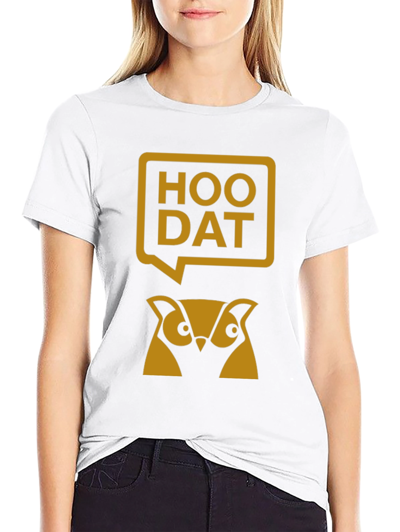 Hoo Dat Owl Graphic T-Shirt - Black