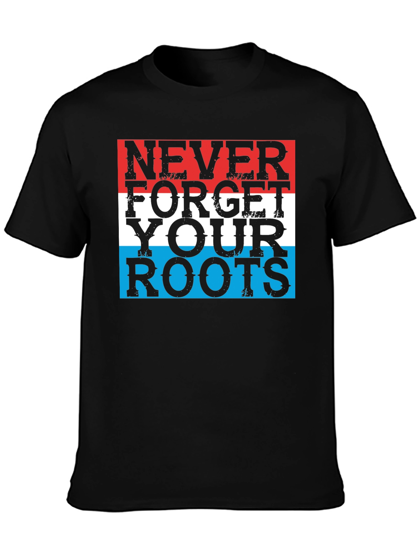 Never Forget Your Roots Graphic Tee - Black