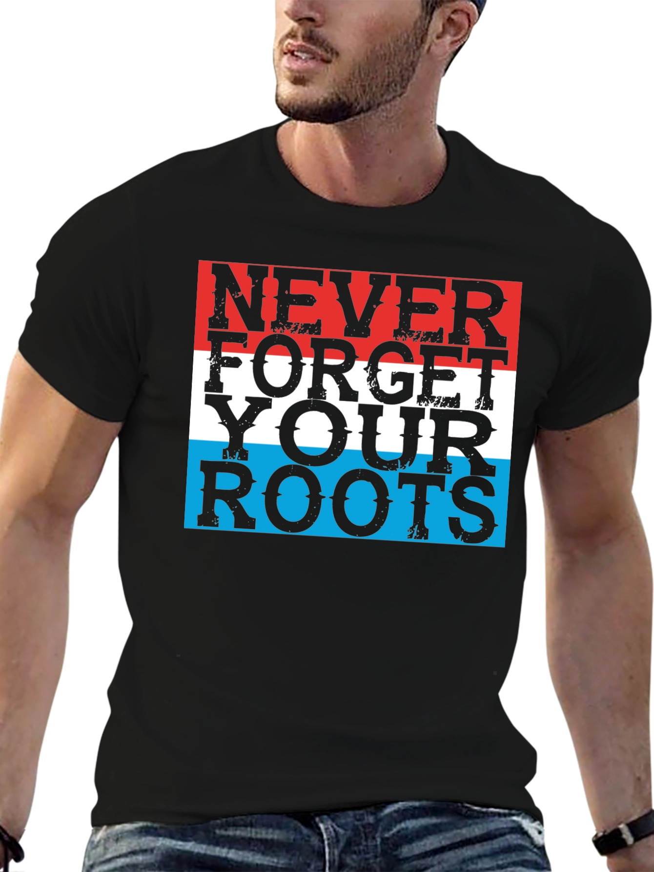 Never Forget Your Roots Graphic Tee - Black