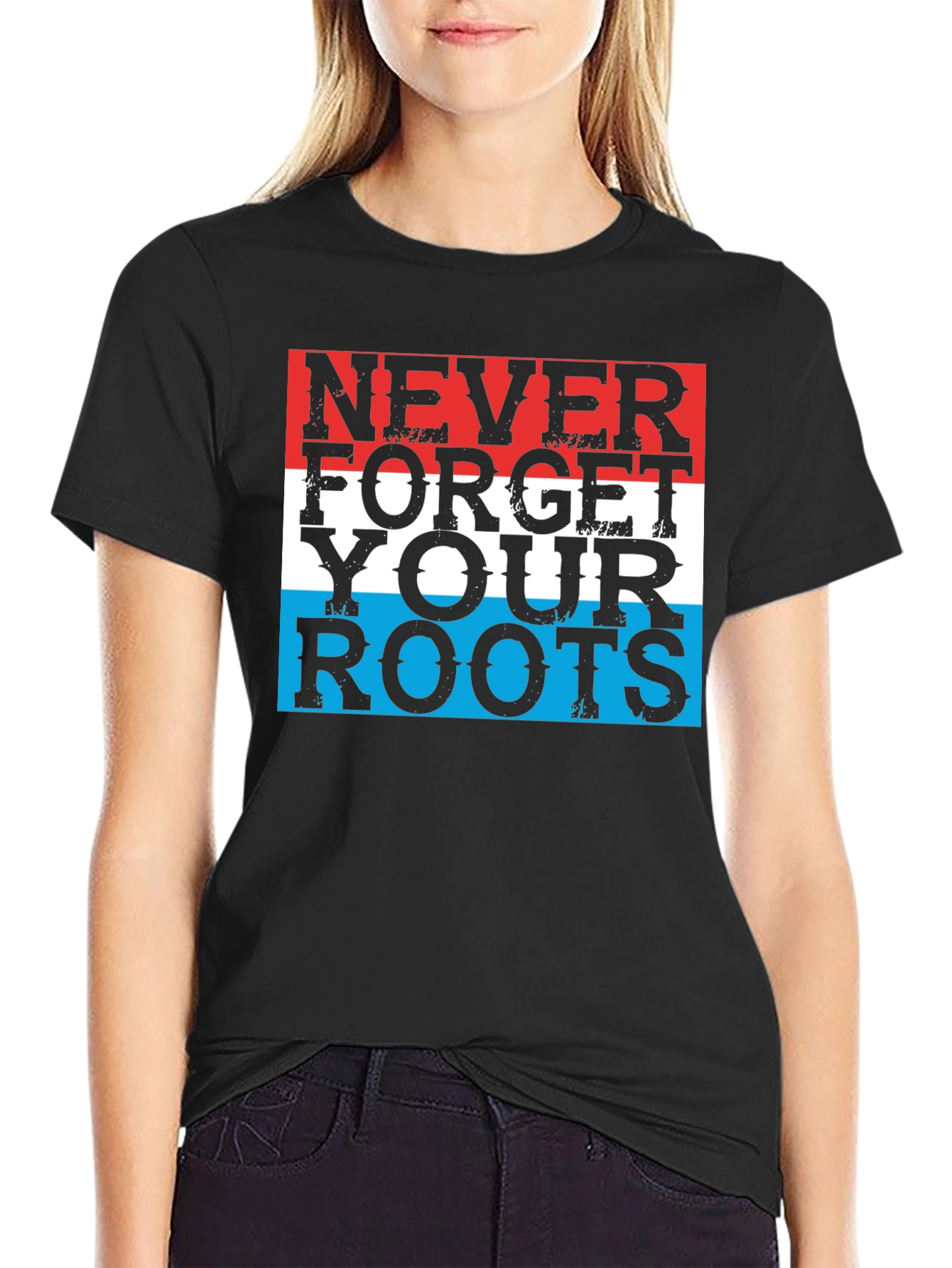 Never Forget Your Roots Graphic Tee - Black