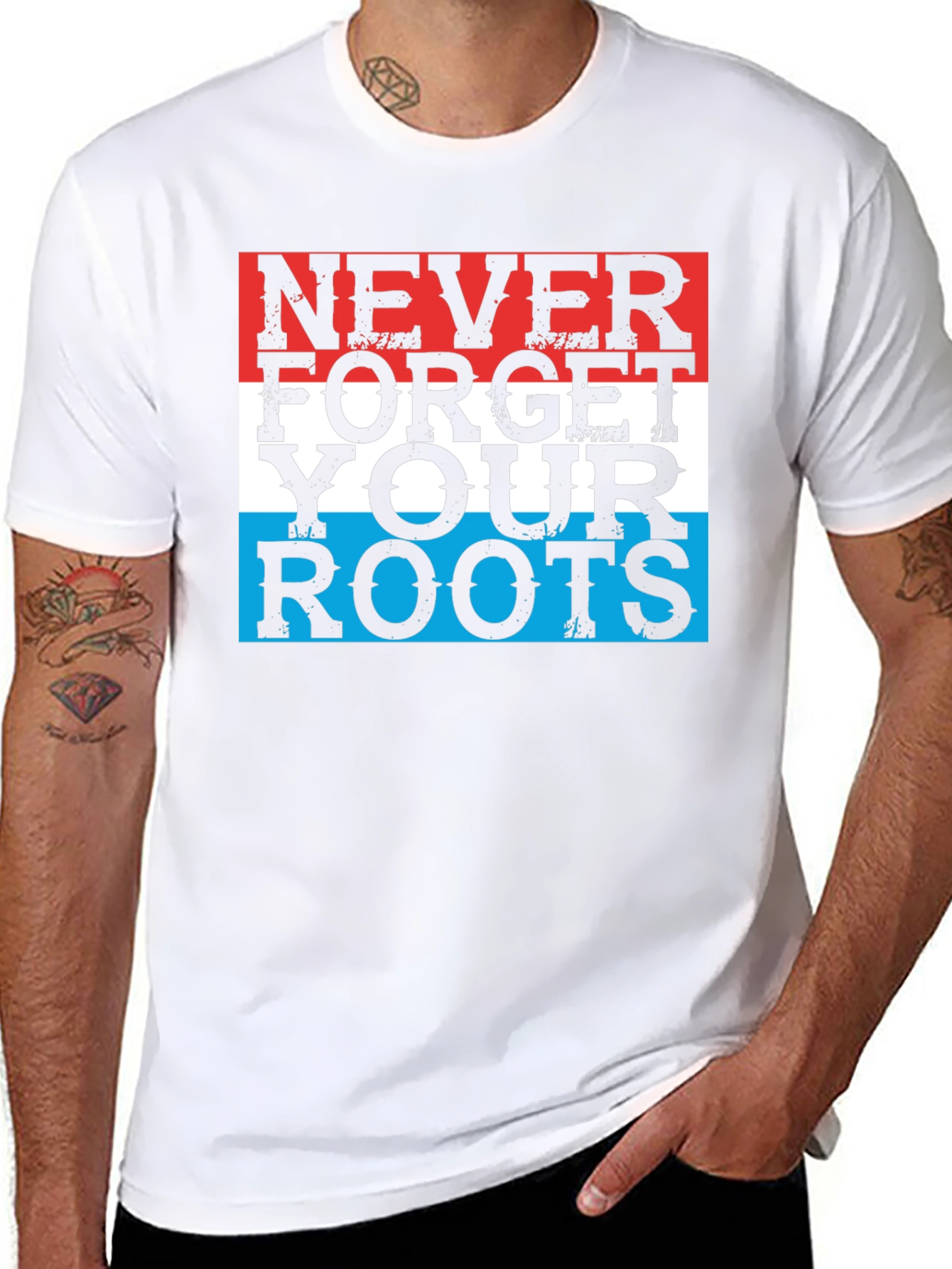 Never Forget Your Roots Graphic Tee - Black