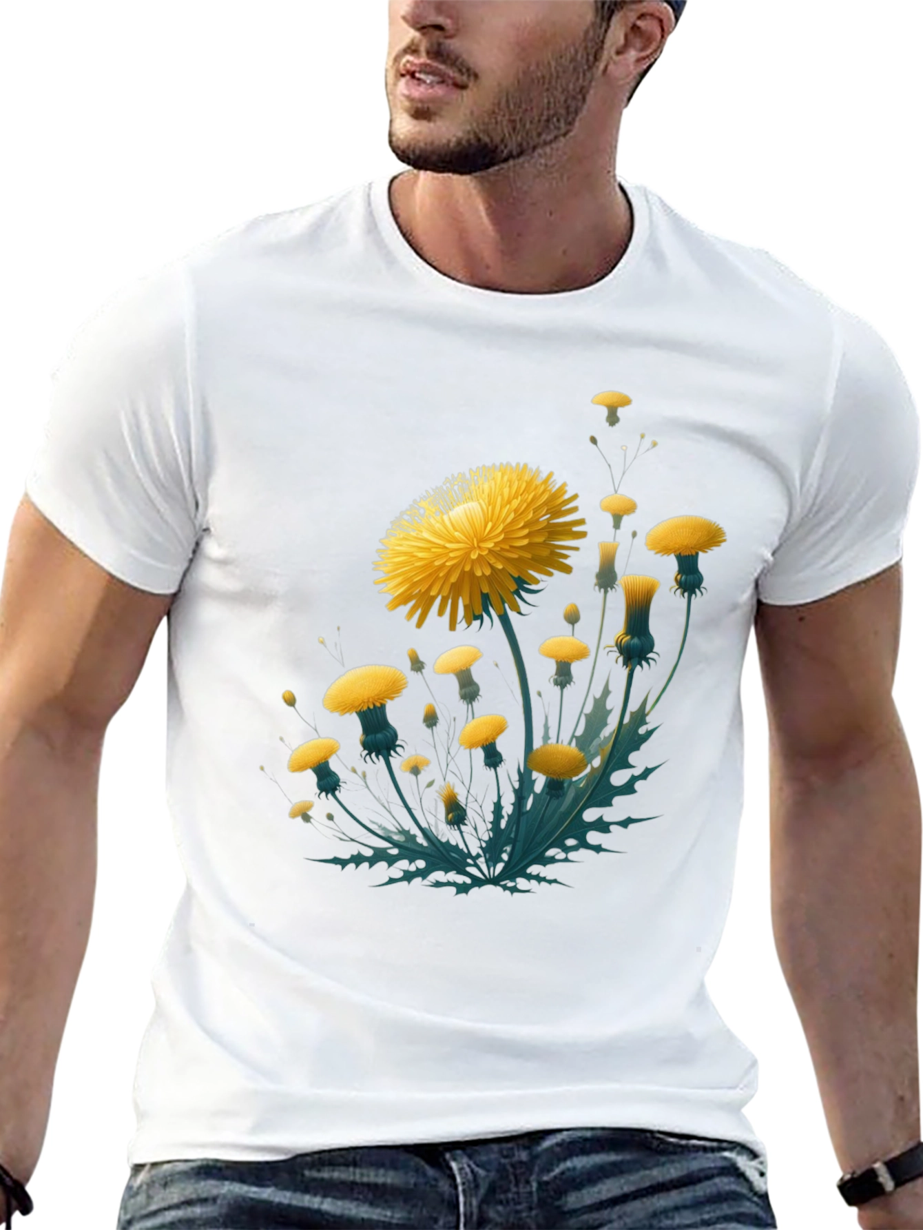 Dandelion Graphic Black T-Shirt