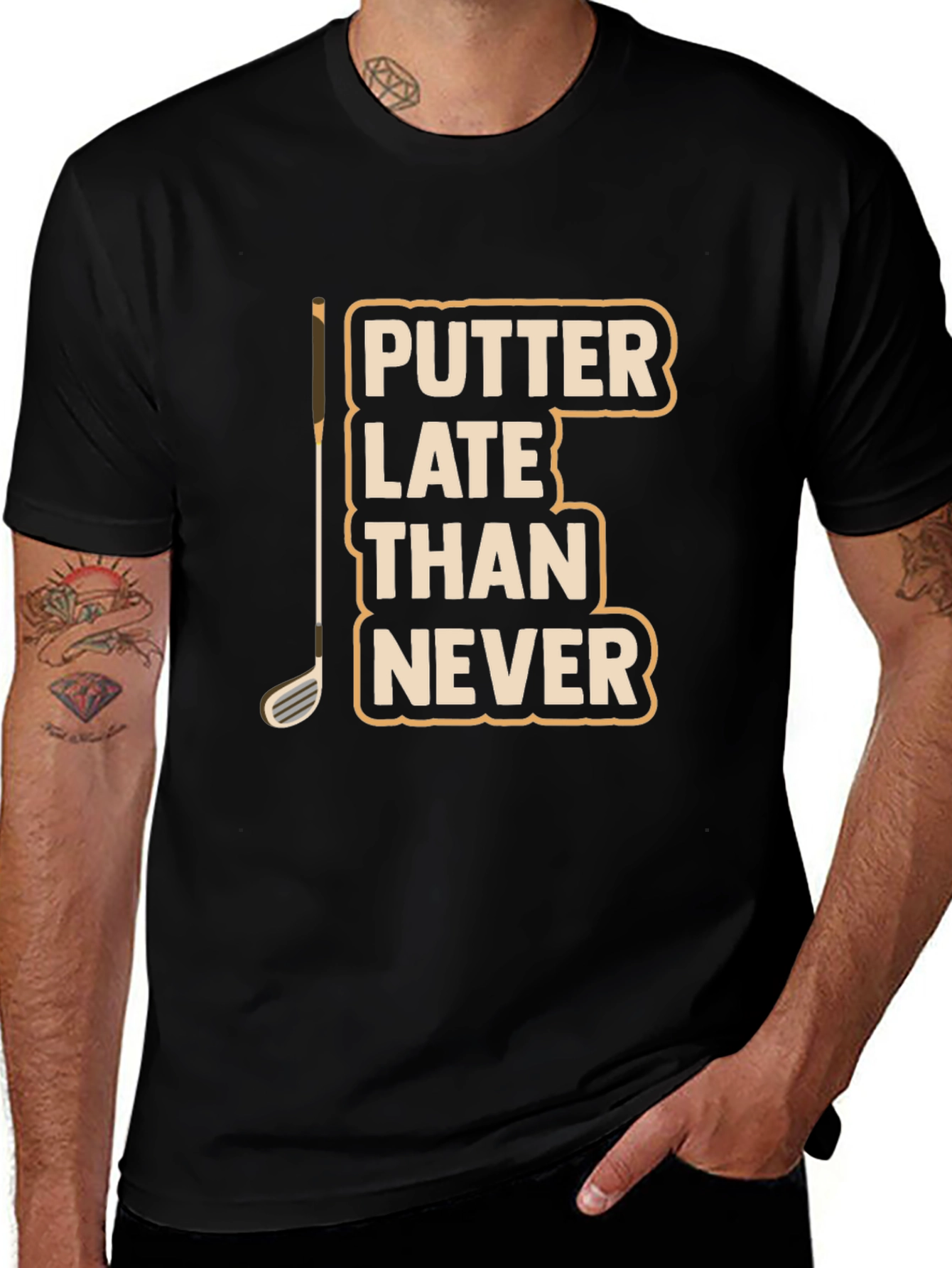 Putter Late Than Never Graphic T-Shirt