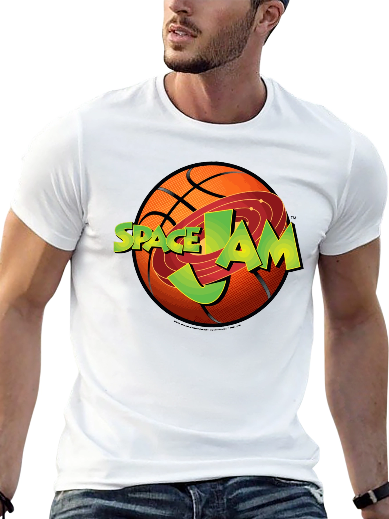 Space Jam Graphic T-Shirt | Black Basketball Tee