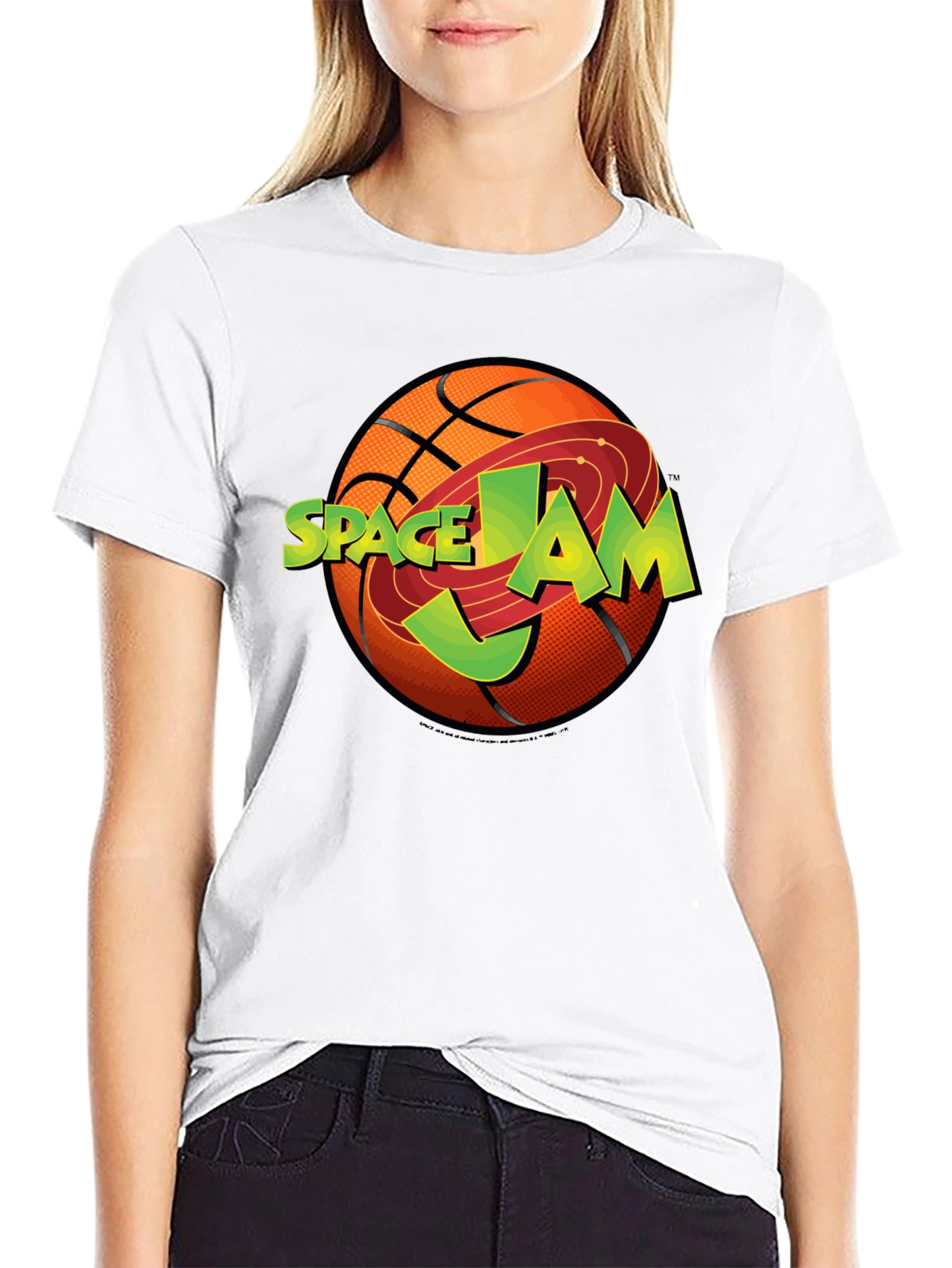 Space Jam Graphic T-Shirt | Black Basketball Tee