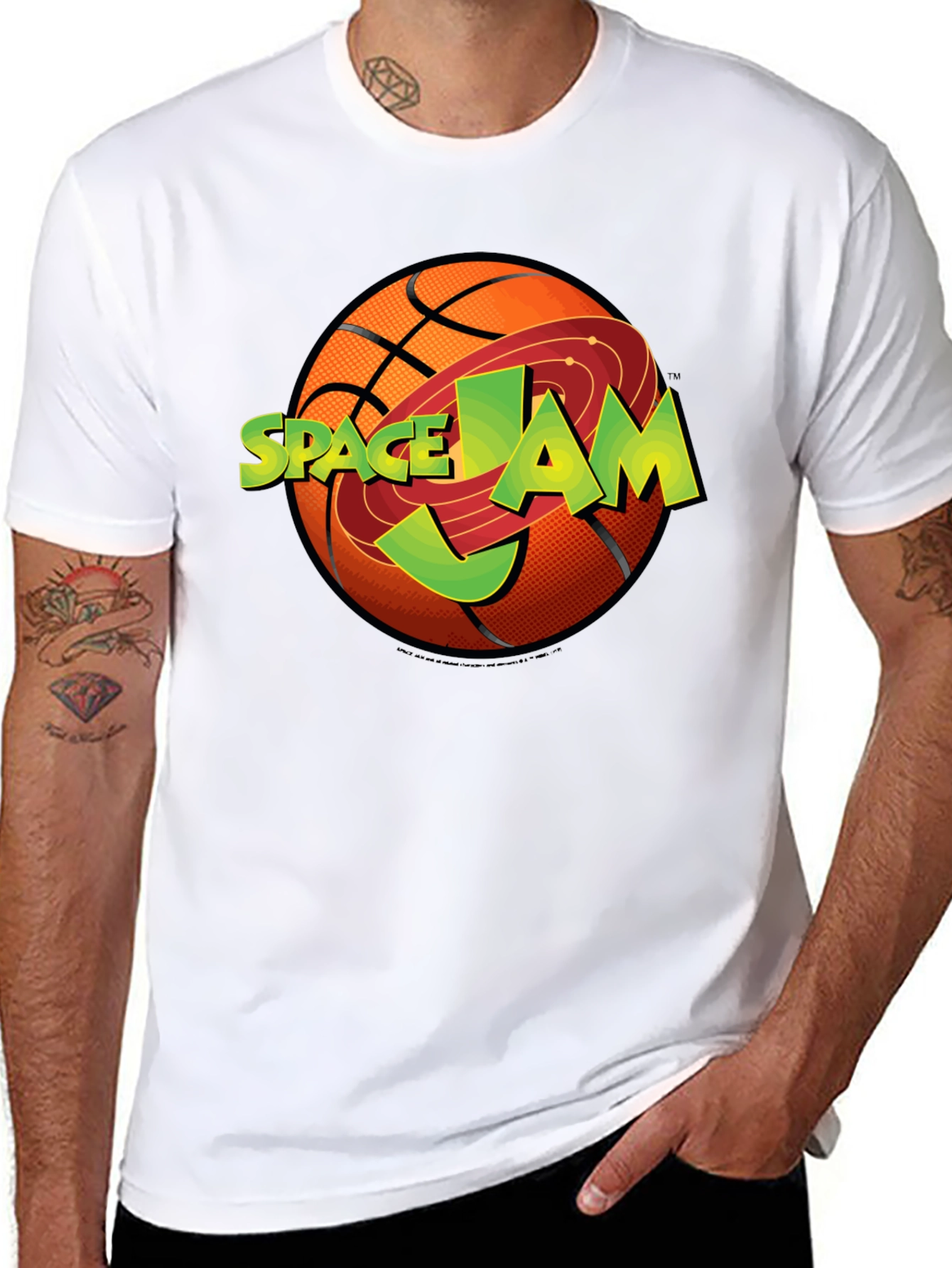 Space Jam Graphic T-Shirt | Black Basketball Tee