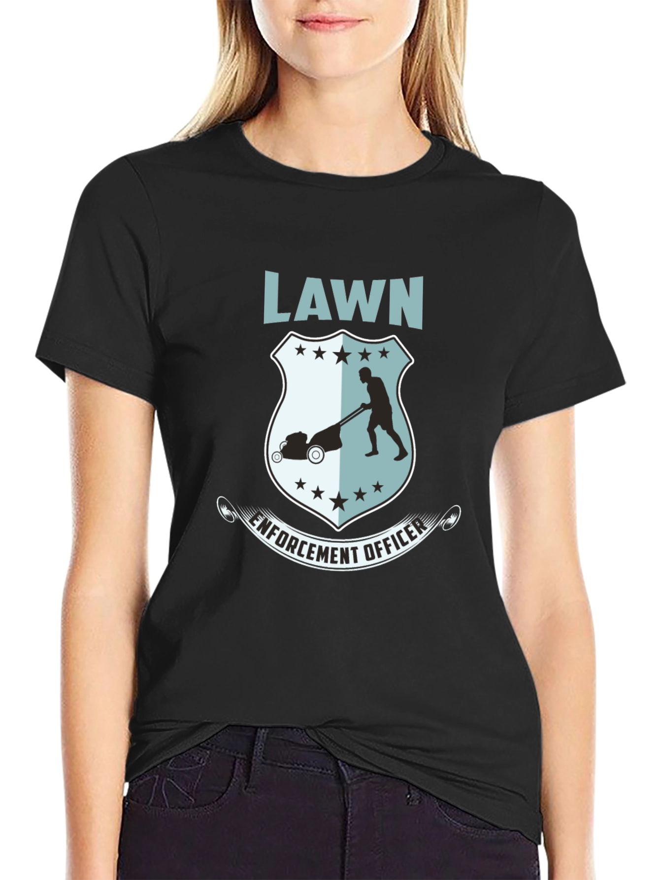 Lawn Enforcement Officer Graphic T-Shirt
