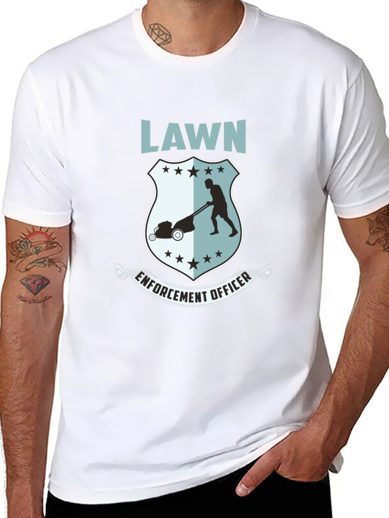 Lawn Enforcement Officer Graphic T-Shirt