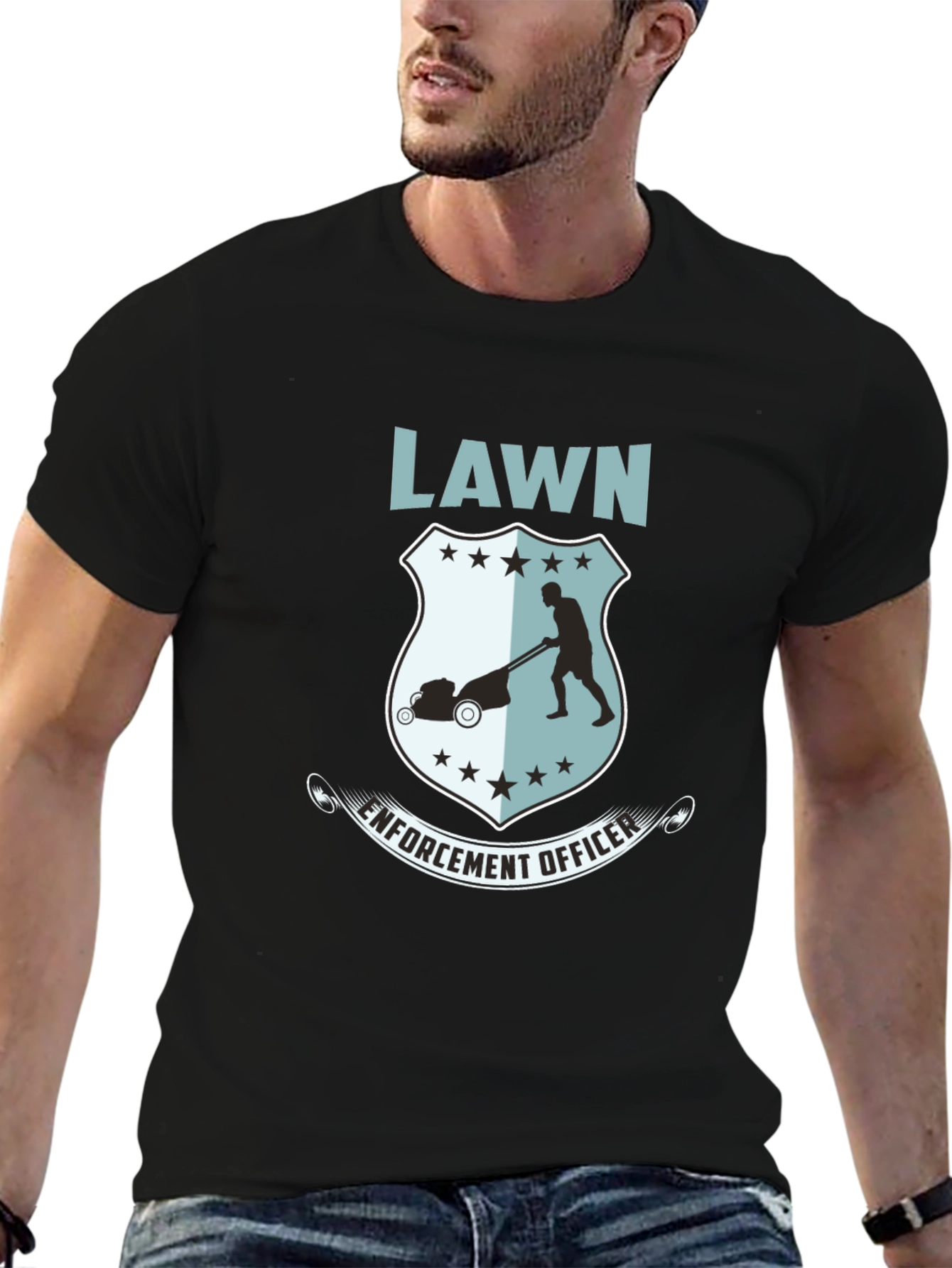 Lawn Enforcement Officer Graphic T-Shirt