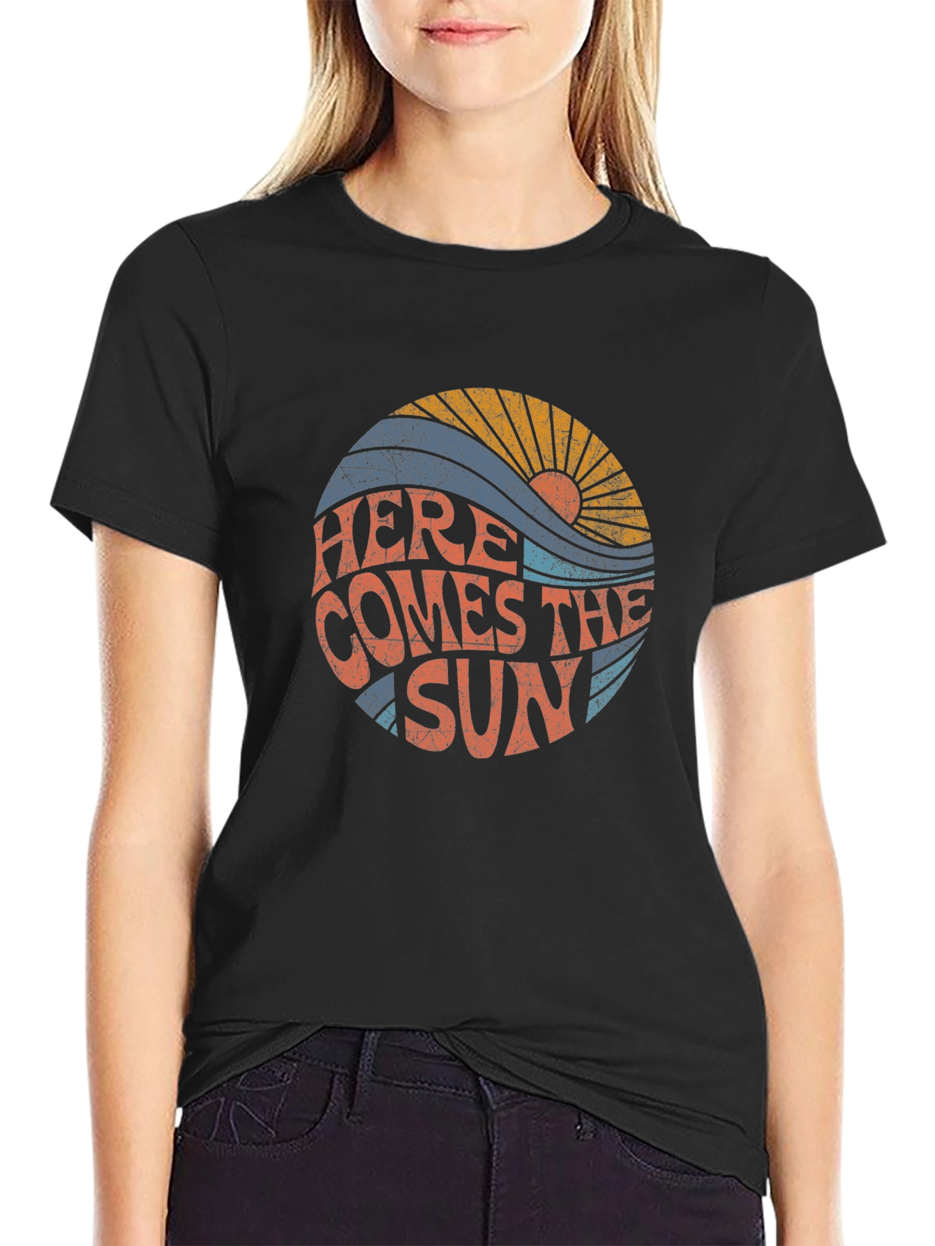 Retro Here Comes The Sun Graphic Tee