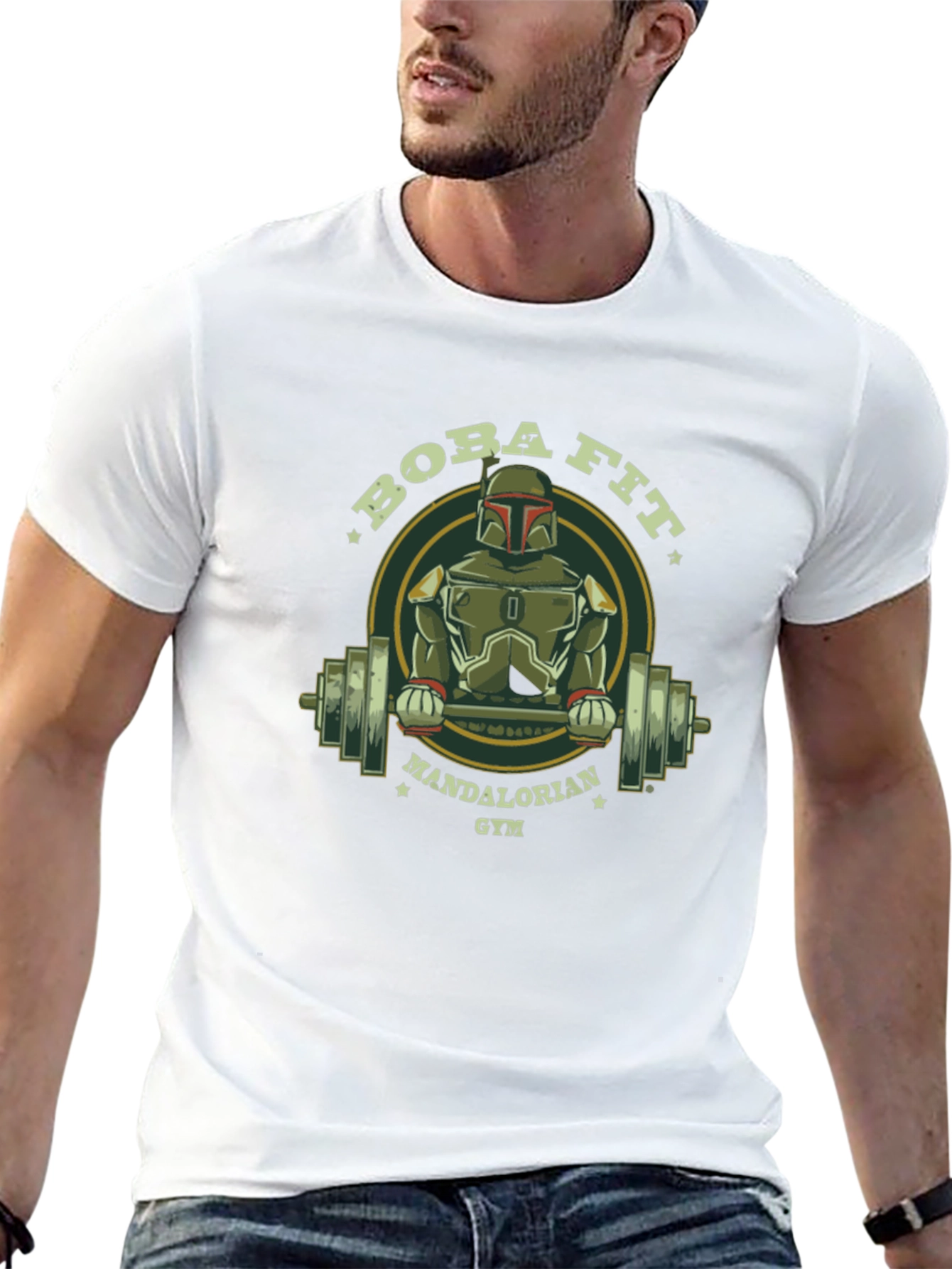 Boba Fit Mandalorian Gym Black T-Shirt