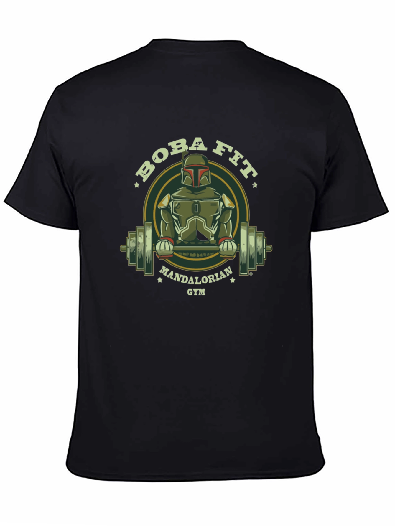 Boba Fit Mandalorian Gym Black T-Shirt