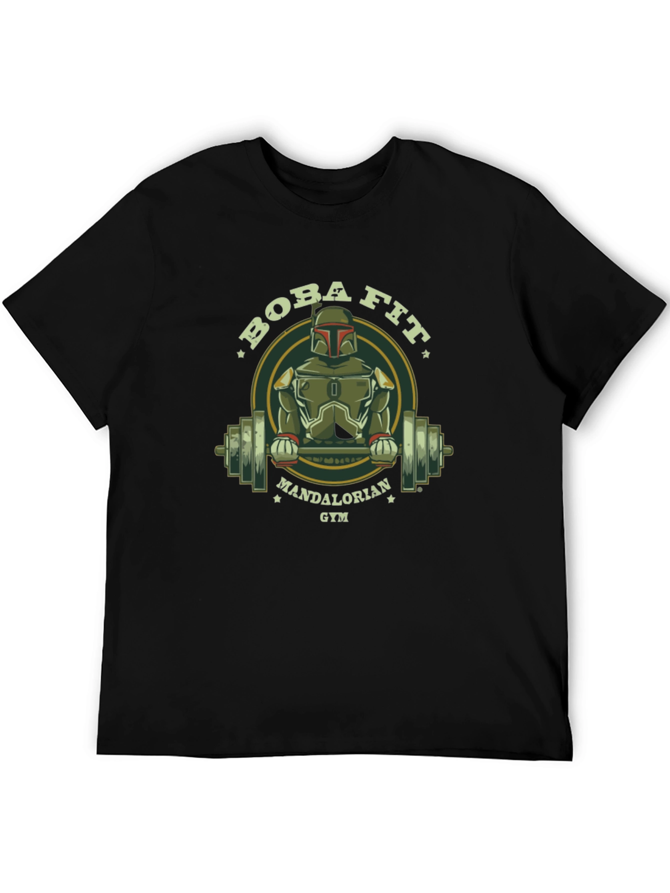 Boba Fit Mandalorian Gym Black T-Shirt