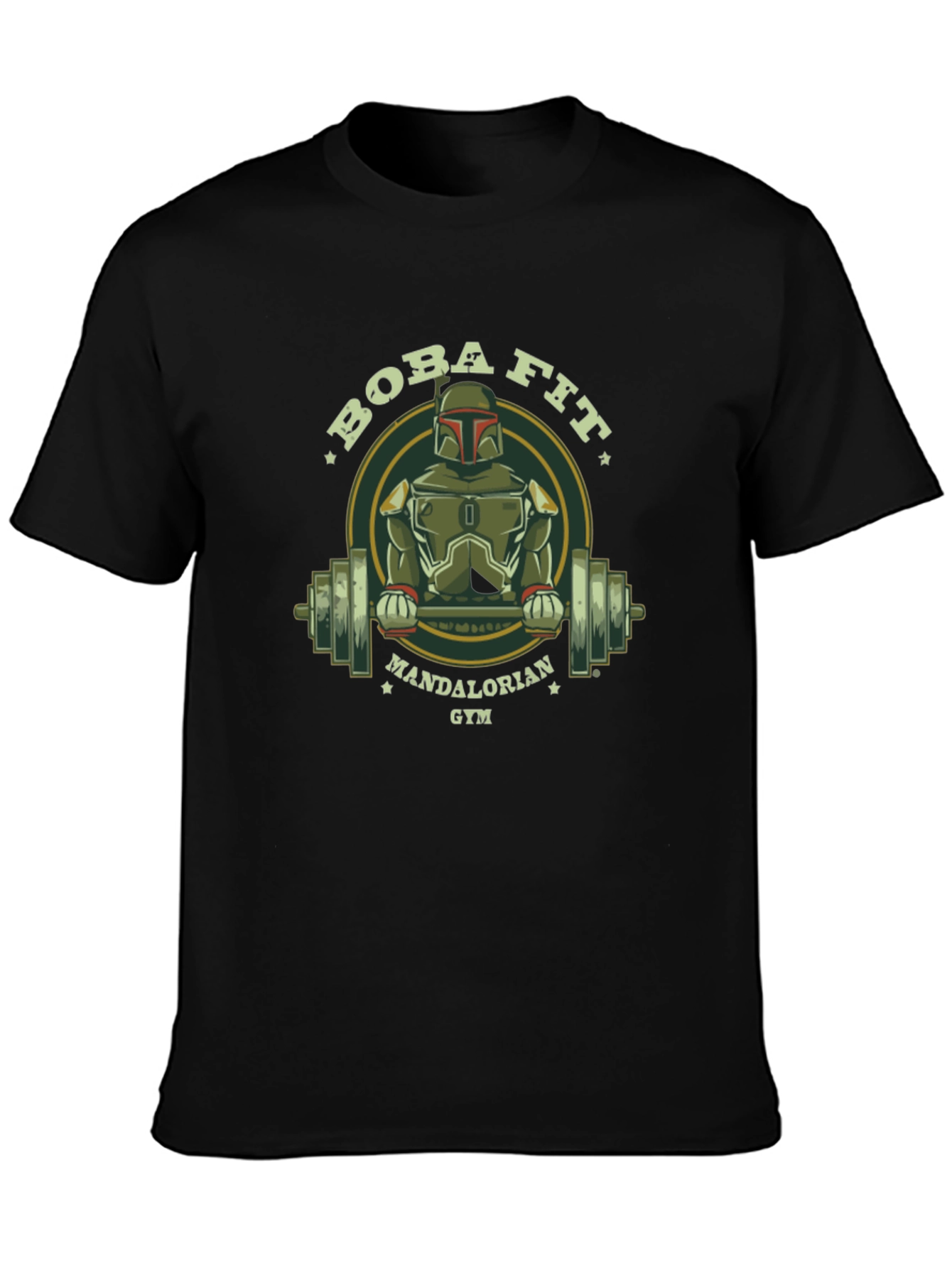 Boba Fit Mandalorian Gym Black T-Shirt