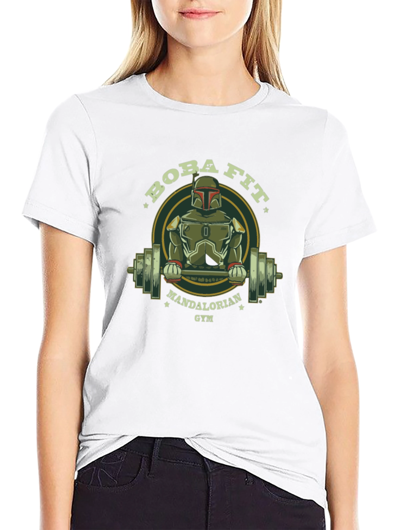 Boba Fit Mandalorian Gym Black T-Shirt