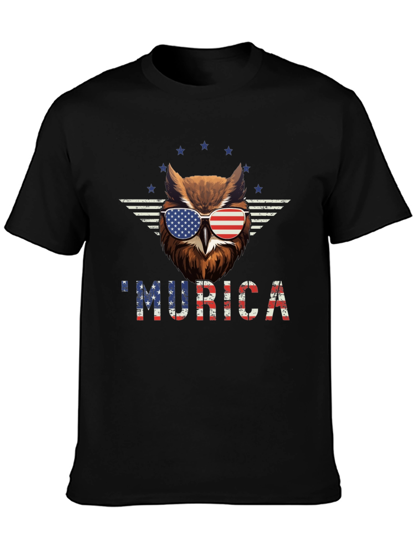 Patriotic Owl Murica T-Shirt - USA Pride