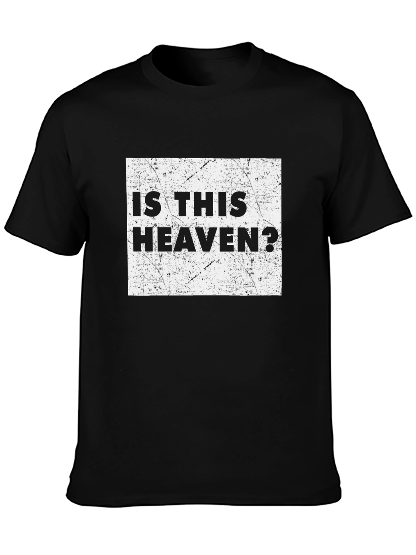 Is This Heaven? Graphic Tee - Black Cotton Shirt