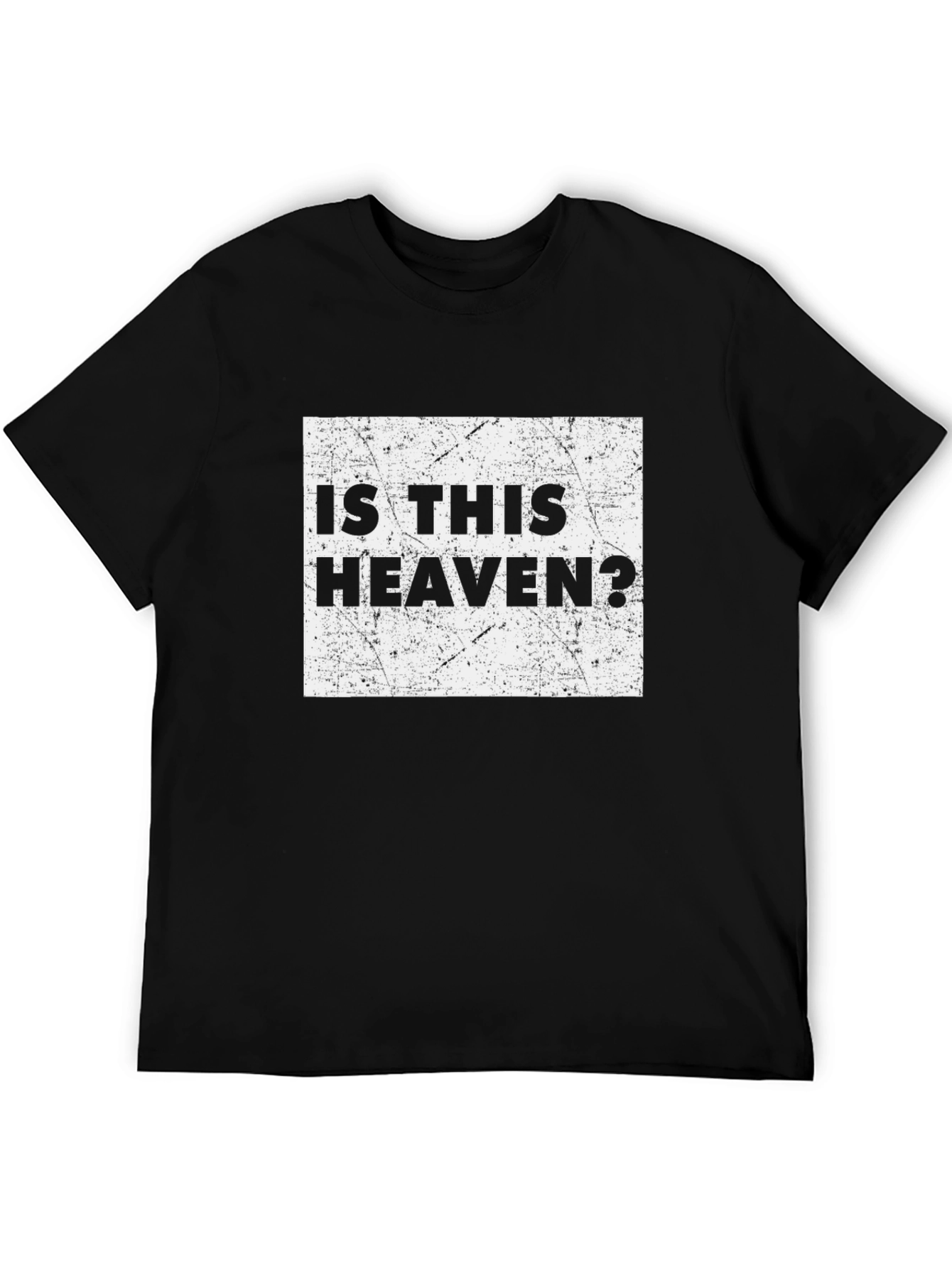 Is This Heaven? Graphic Tee - Black Cotton Shirt